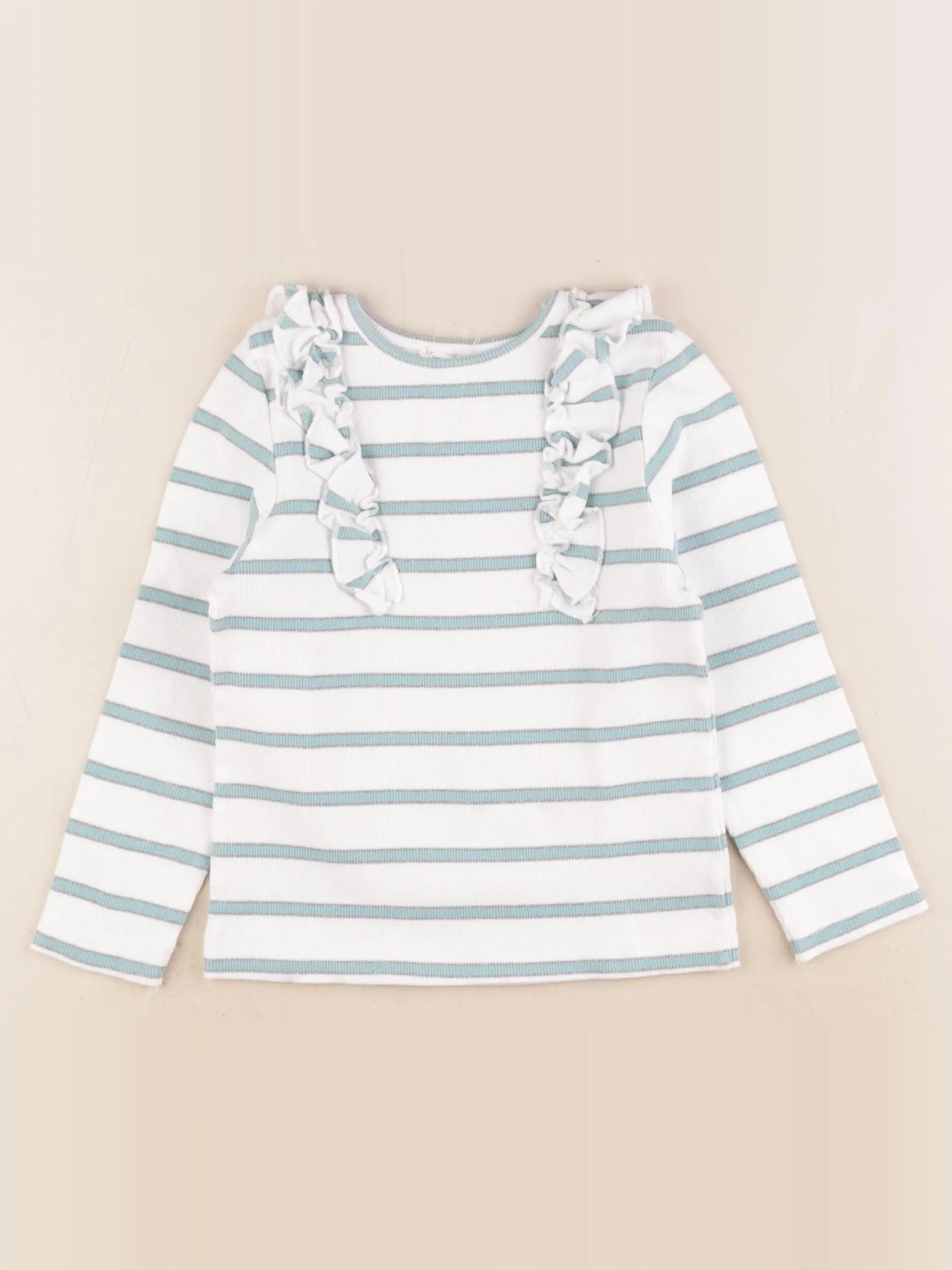 Little Cigogne - tee-shirt blanc, bleu - 5 ans