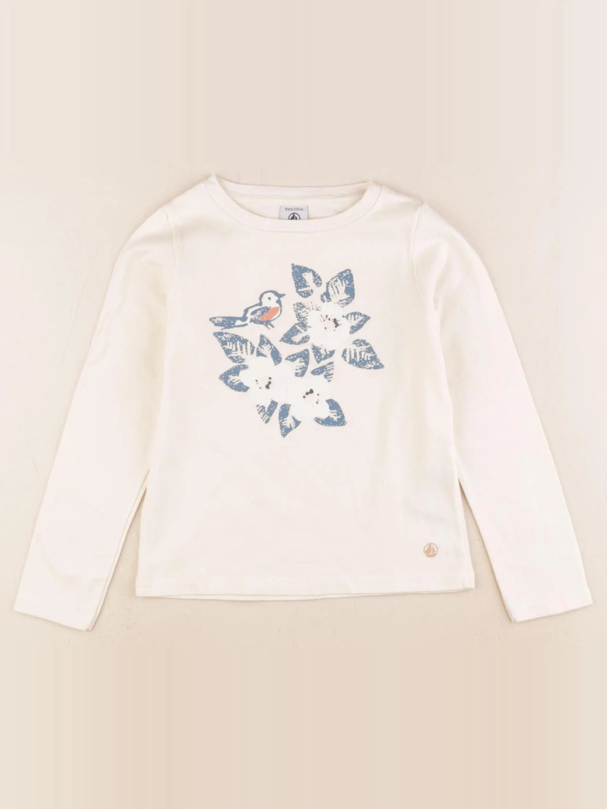 Petit Bateau - tee-shirt beige - 5 ans