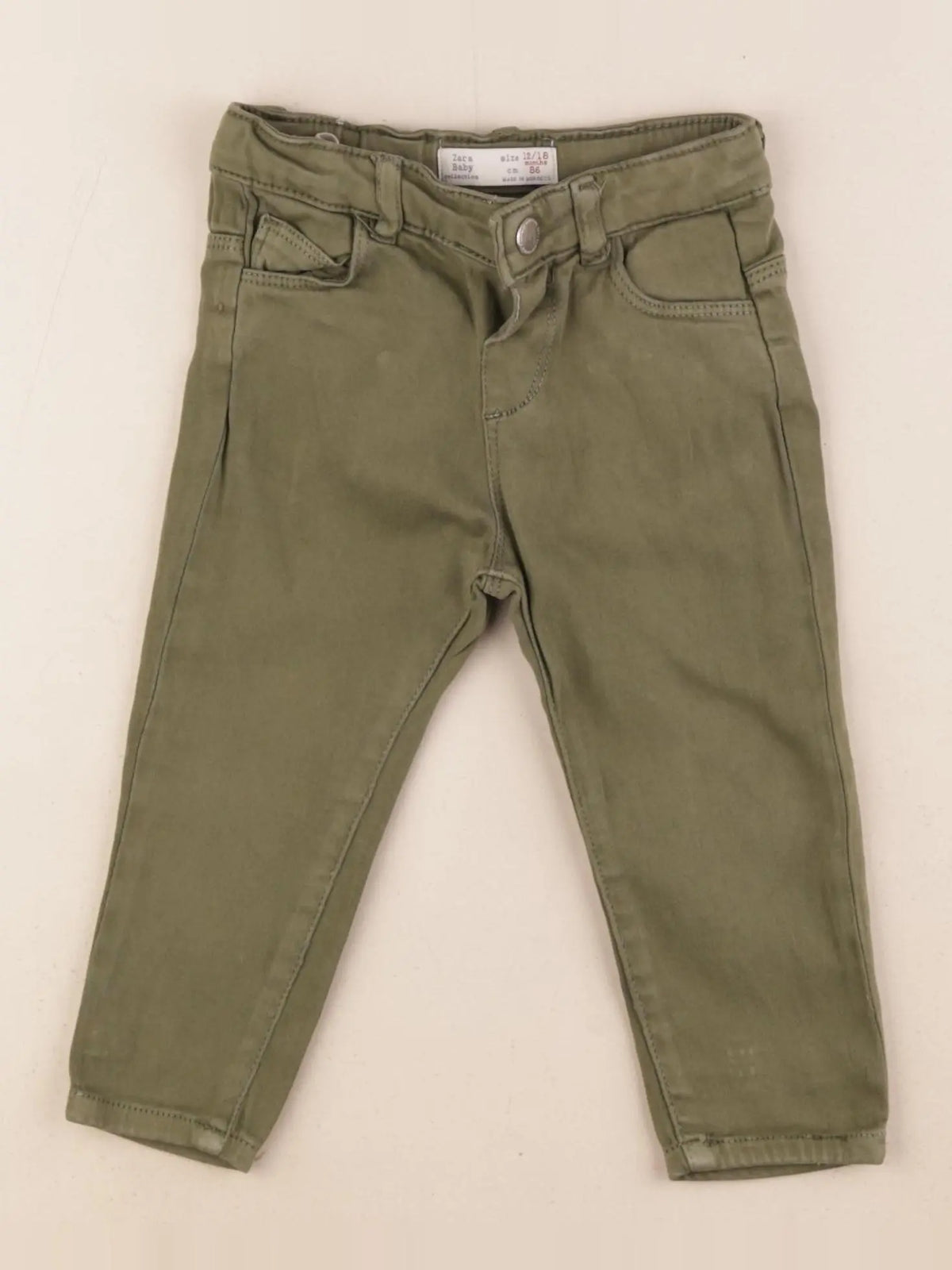 Zara - pantalon vert - 12/18 mois