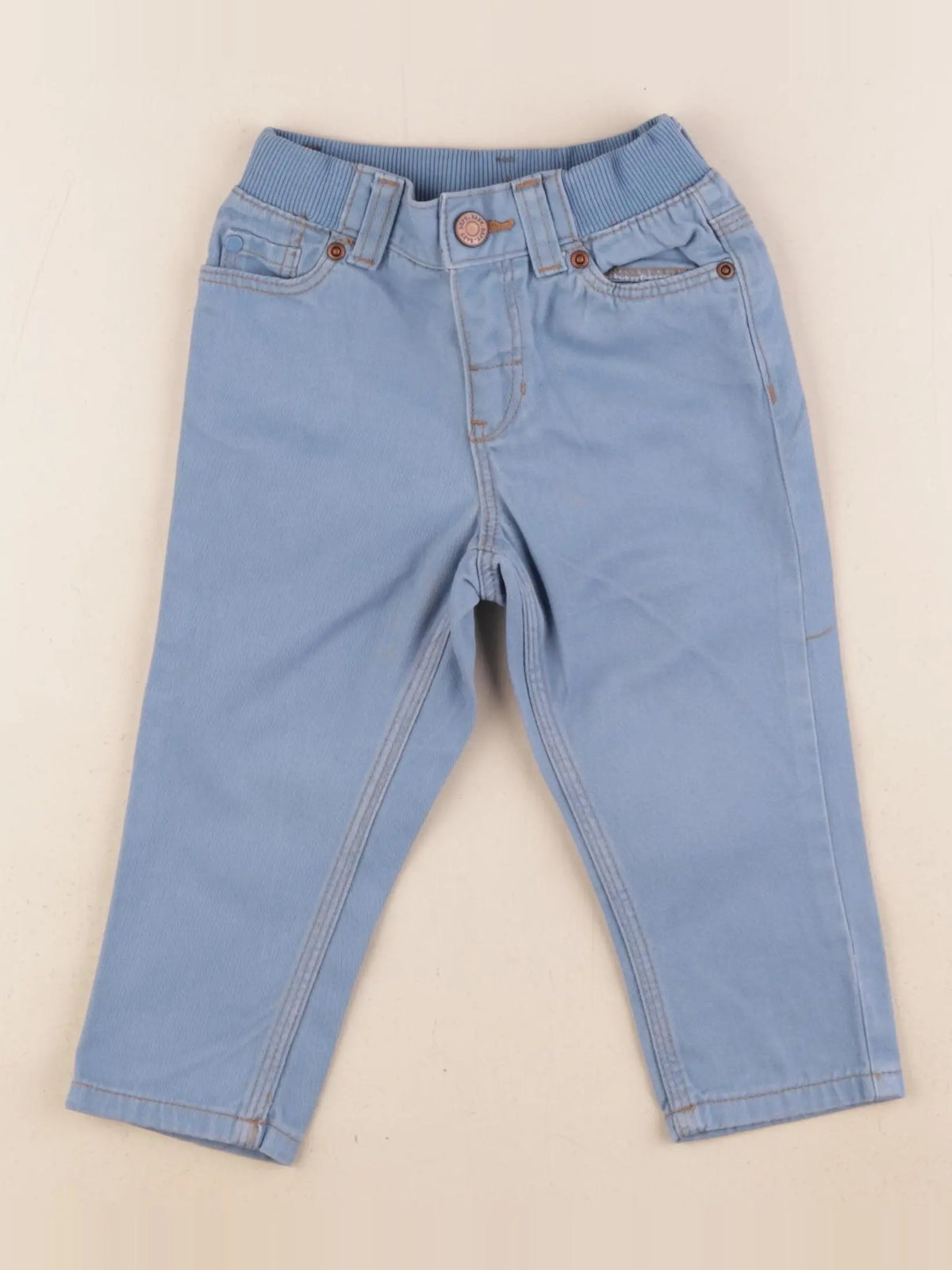 H&M - jean bleu - 9/12 mois