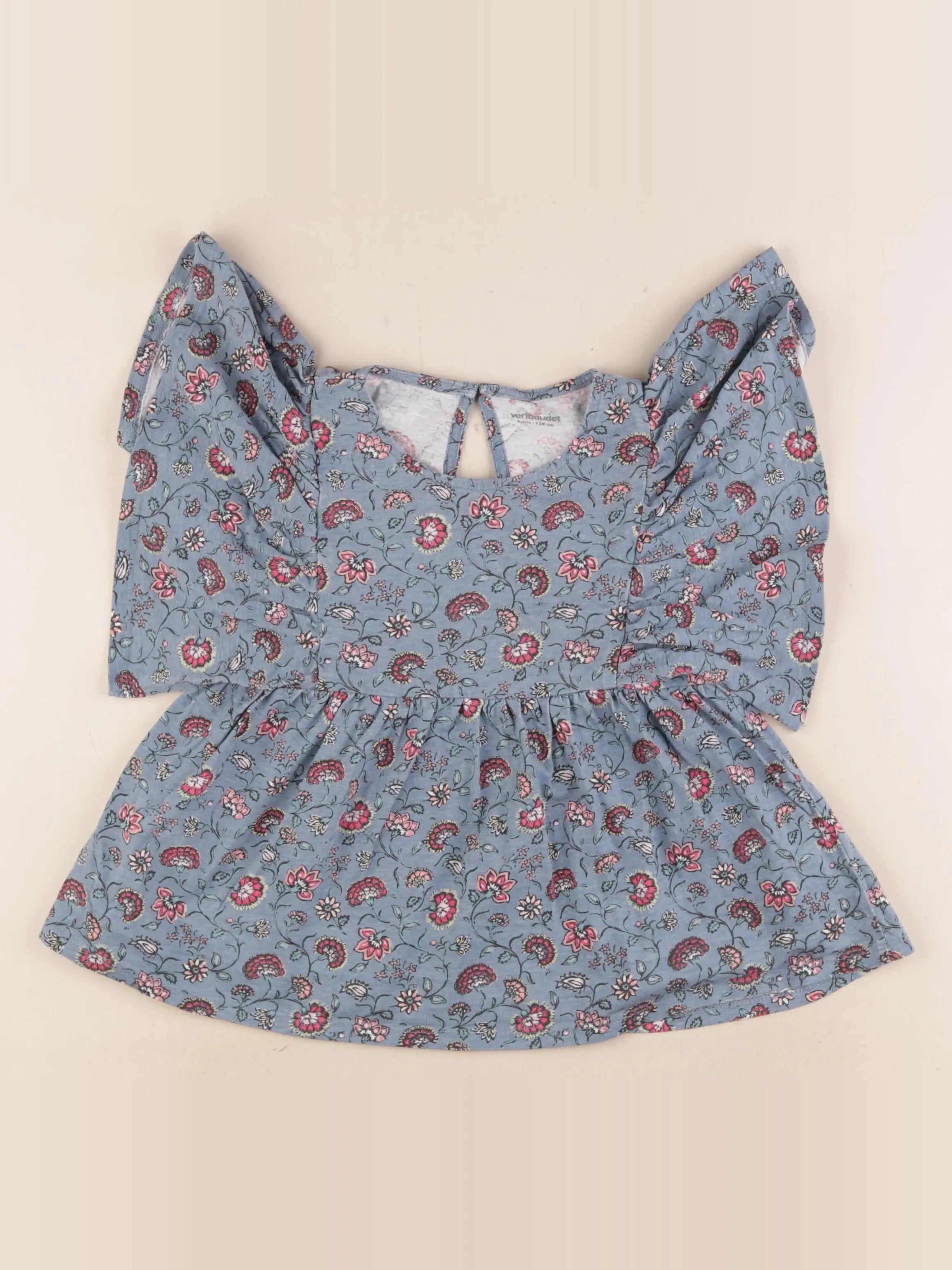 Vertbaudet - tee-shirt bleu - 8 ans
