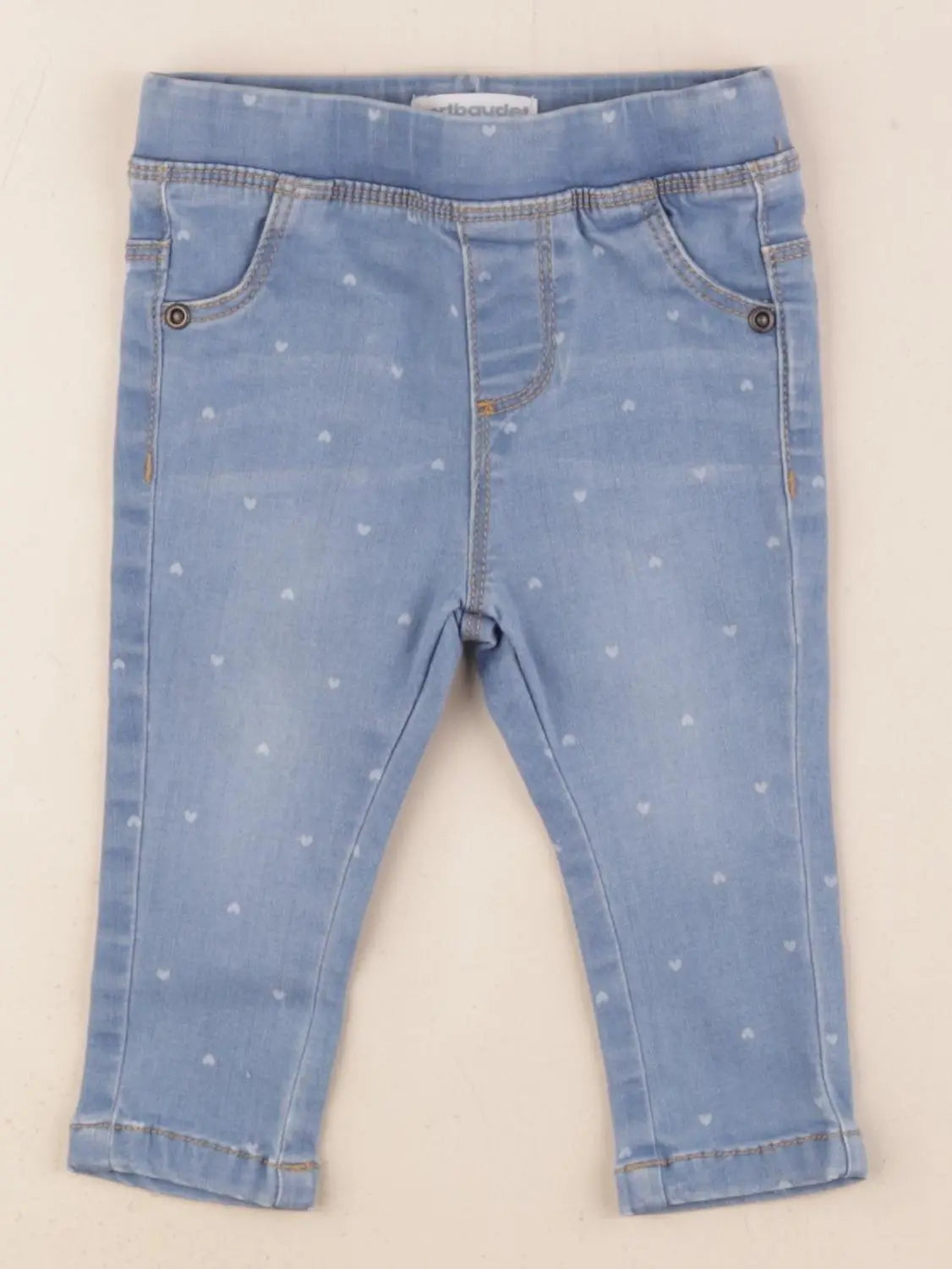 Vertbaudet - jegging bleu - 6 mois