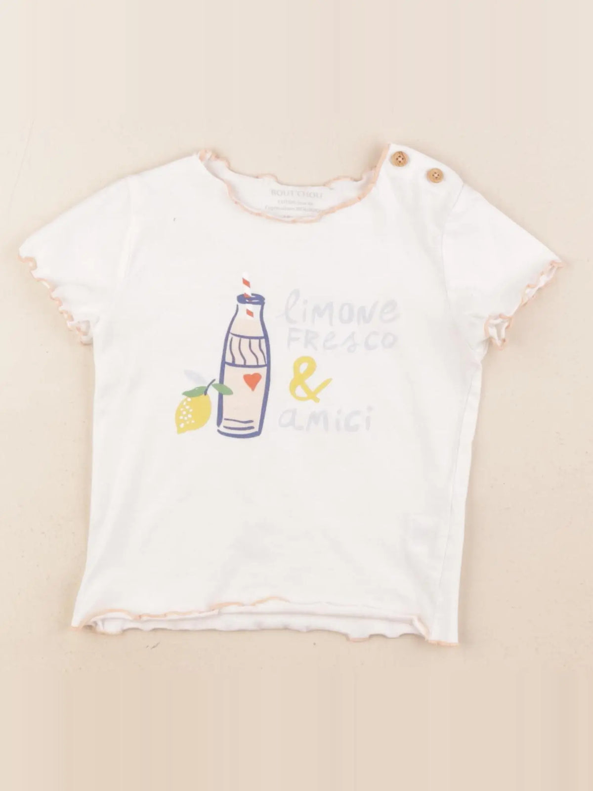 Boutchou - tee-shirt blanc - 18 mois