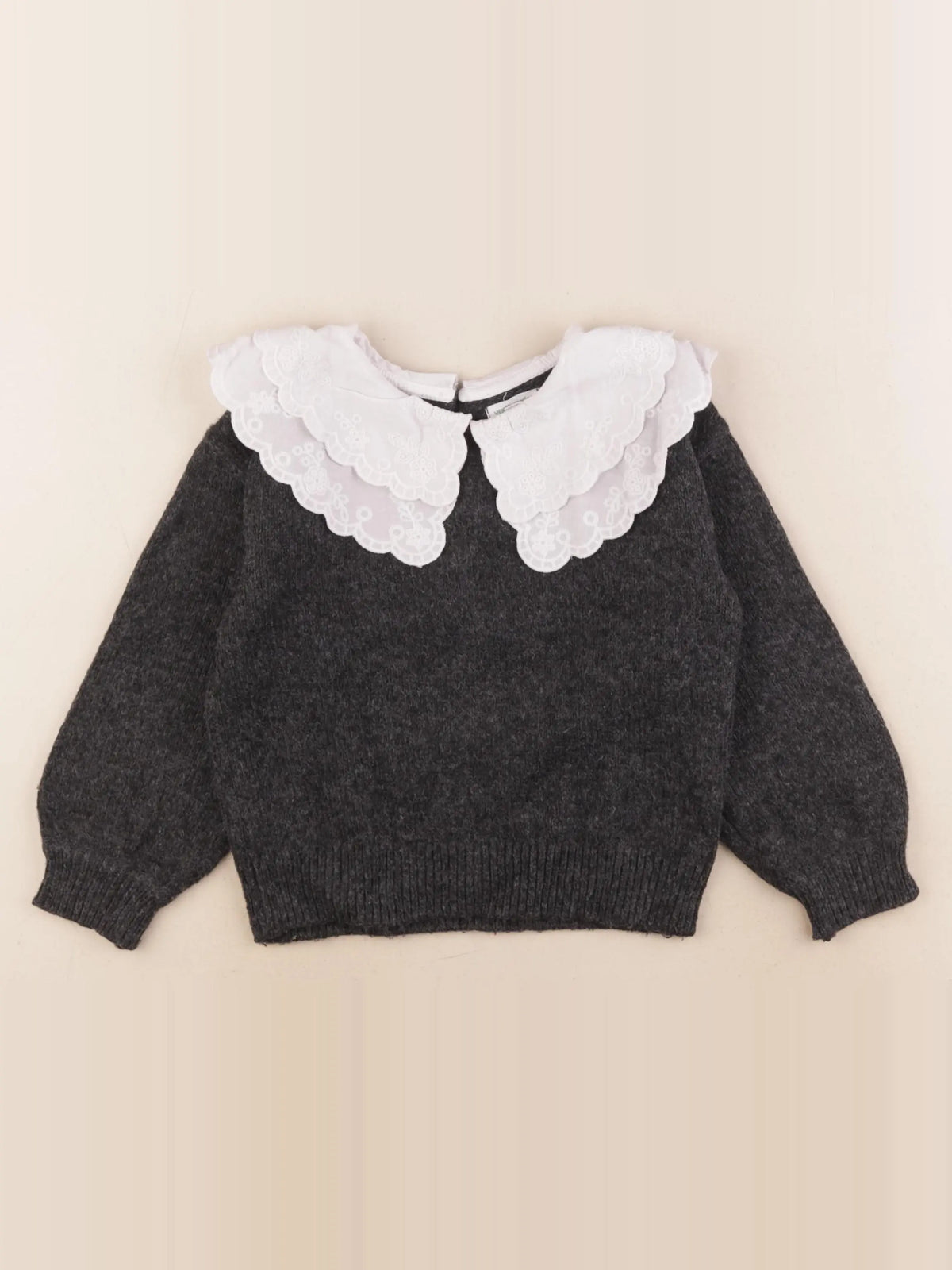 Vertbaudet - pull gris - 5 ans