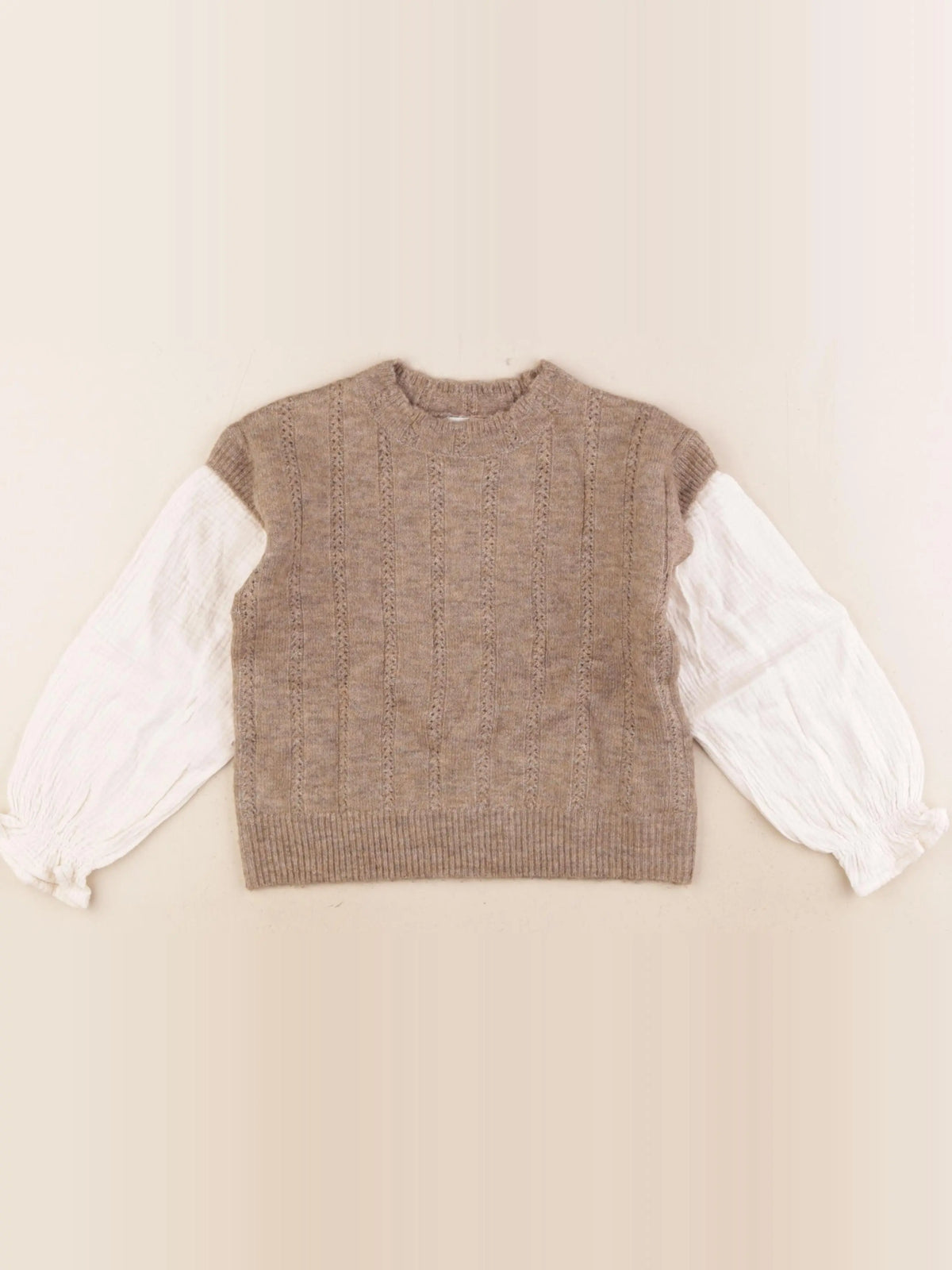 Vertbaudet - pull marron - 5 ans