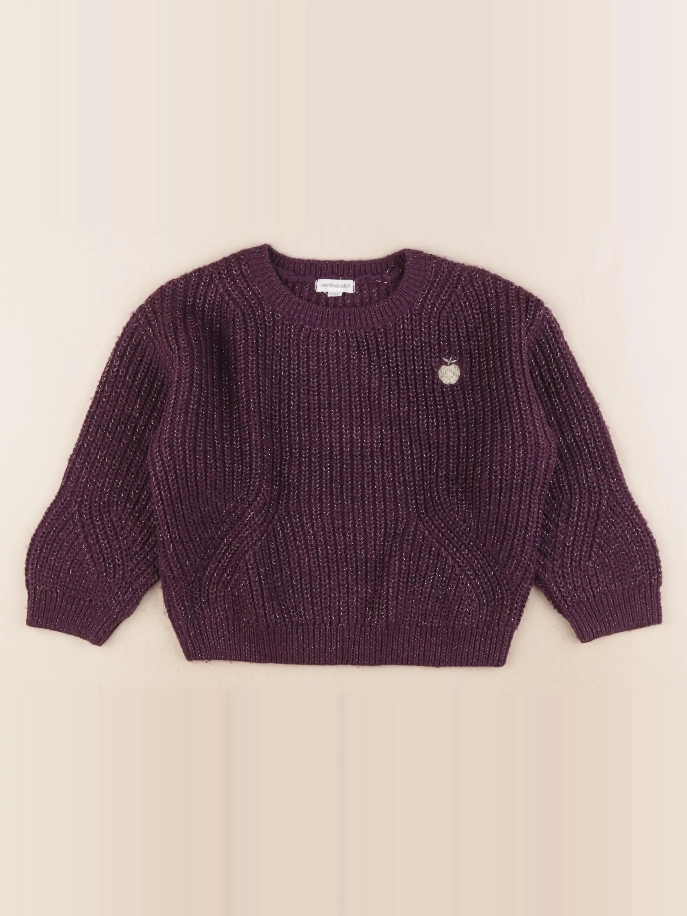 Vertbaudet - pull violet - 5 ans