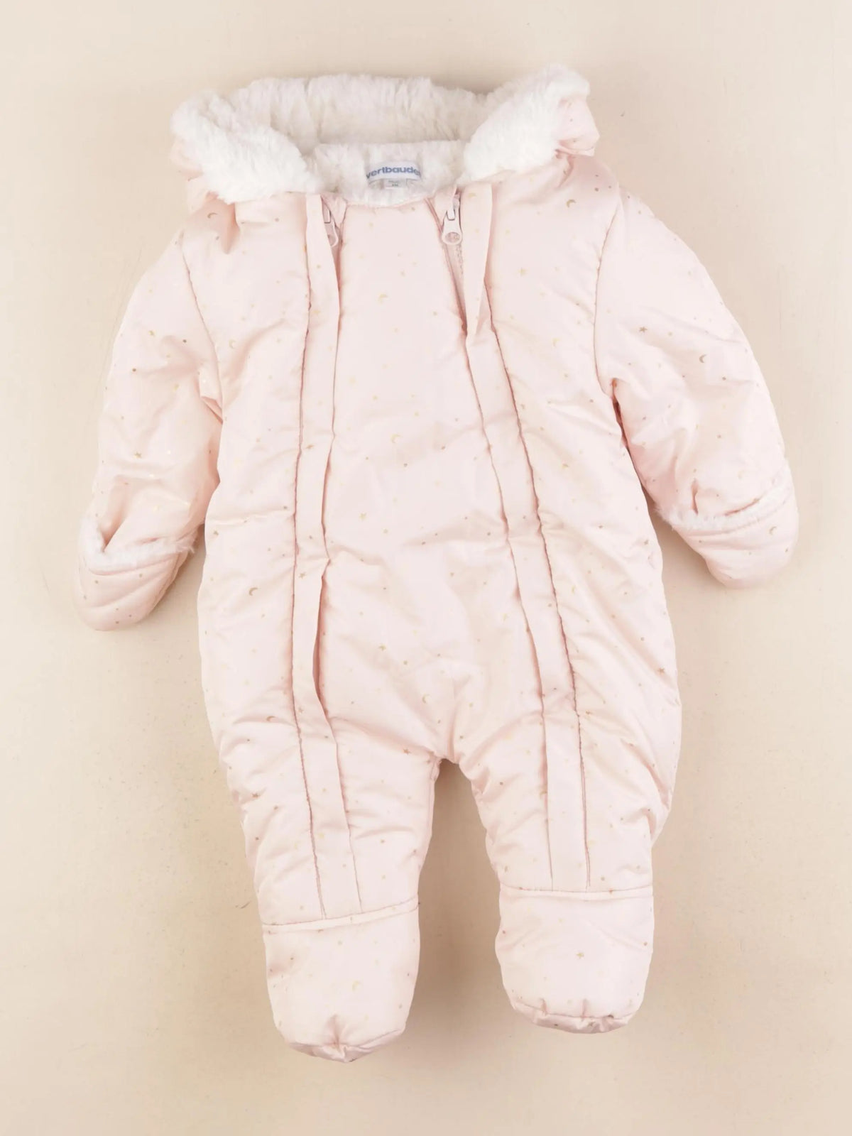 Vertbaudet - combi-pilote rose - 3 mois