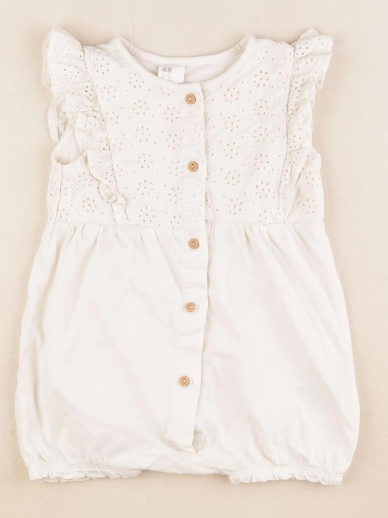 H&M - combinaison beige - 4/6 mois