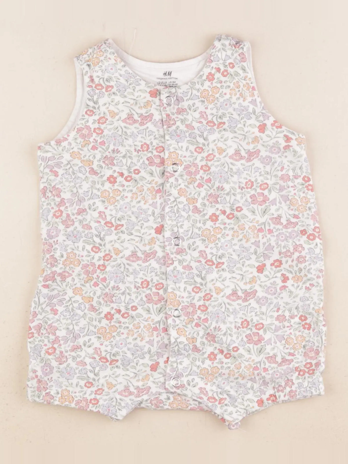 H&M - combinaison doublé multicolore - 4/6 mois