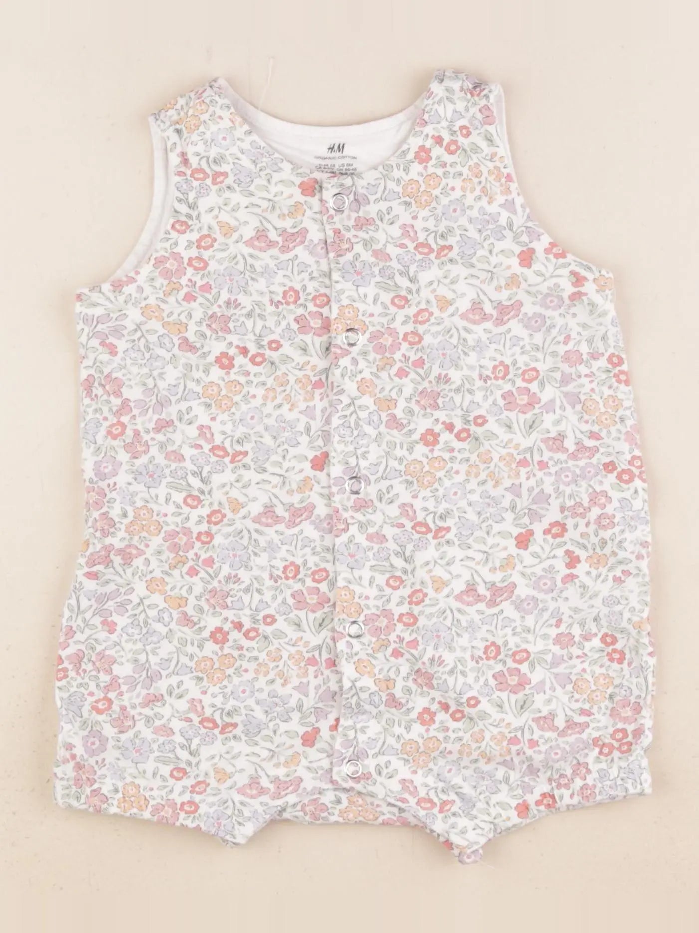 H&M - combinaison doublé multicolore - 4/6 mois