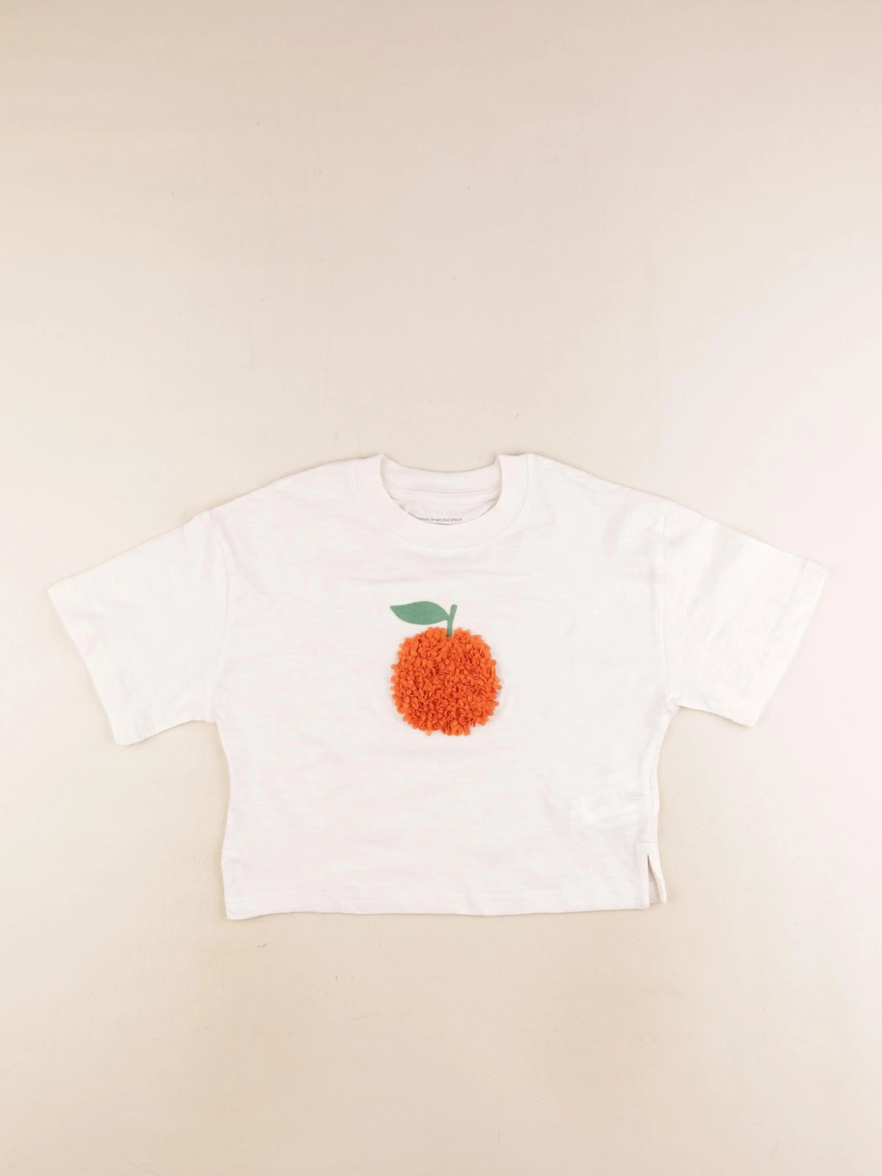 Monoprix - tee-shirt beige - 8 ans
