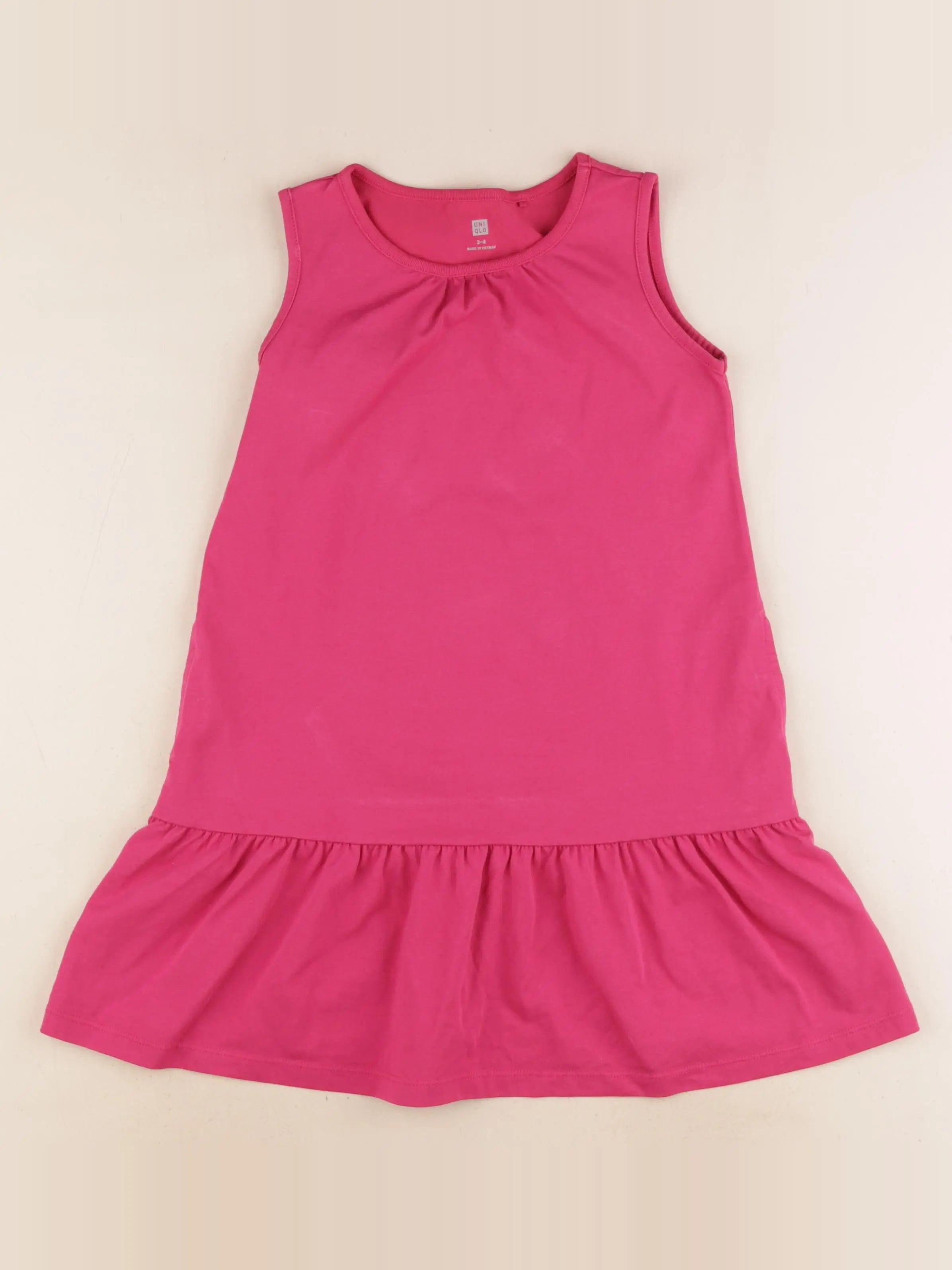 Uniqlo - robe rose - 3/4 ans
