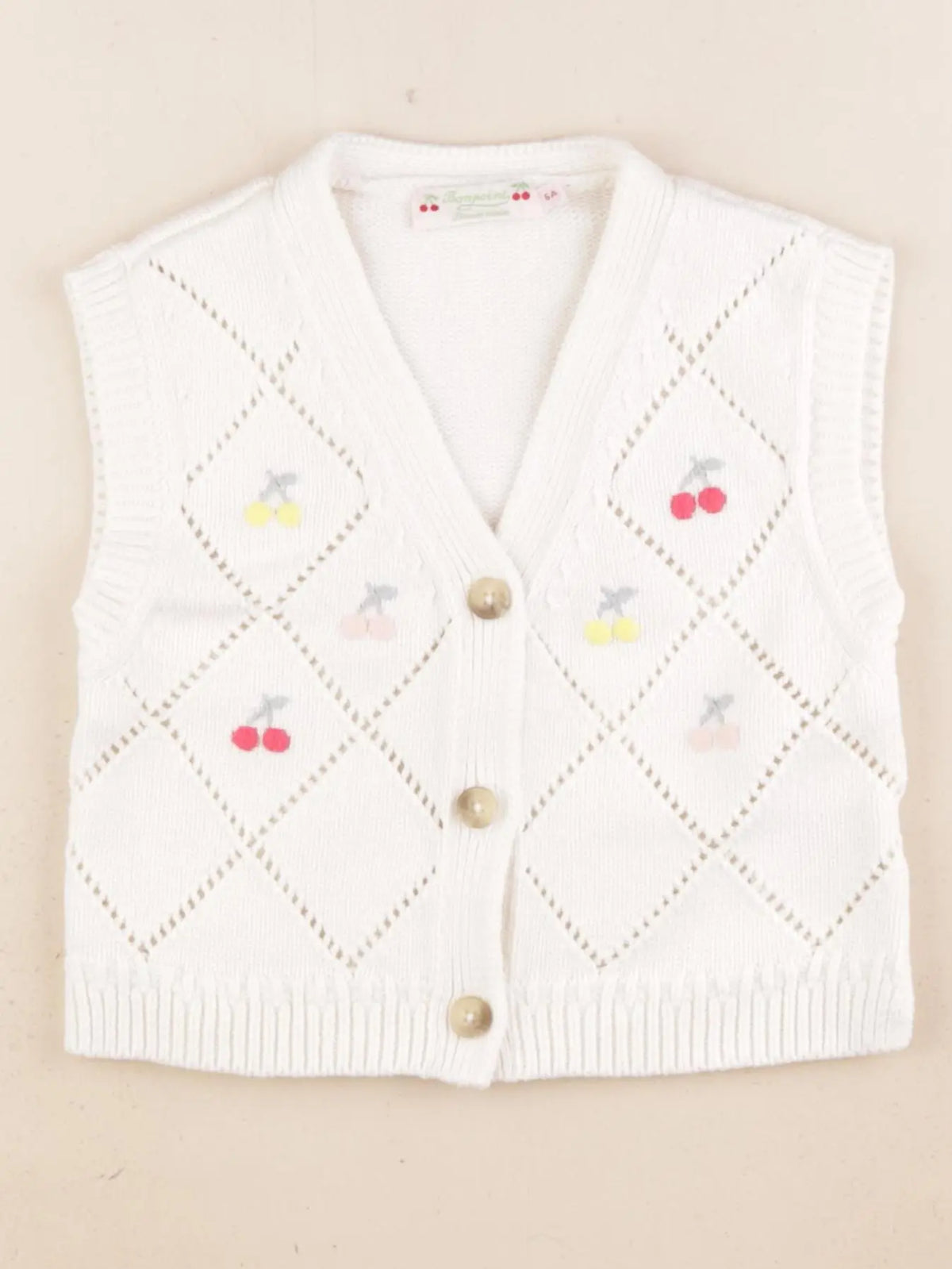 Bonpoint - gilet blanc - 6 ans