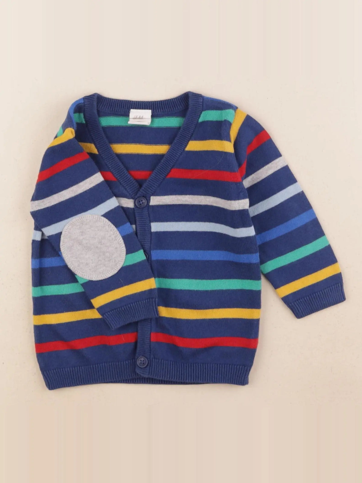 H&M - gilet bleu - 6/9 mois