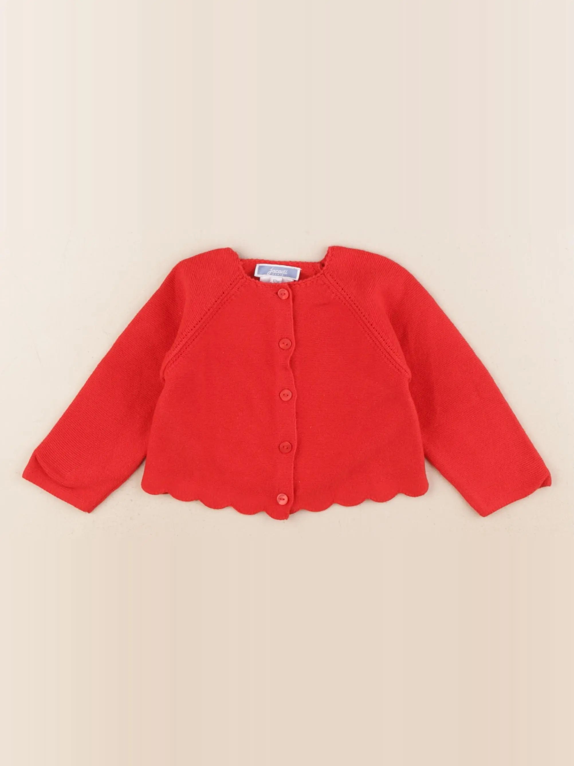 Jacadi - gilet rouge - 12 mois