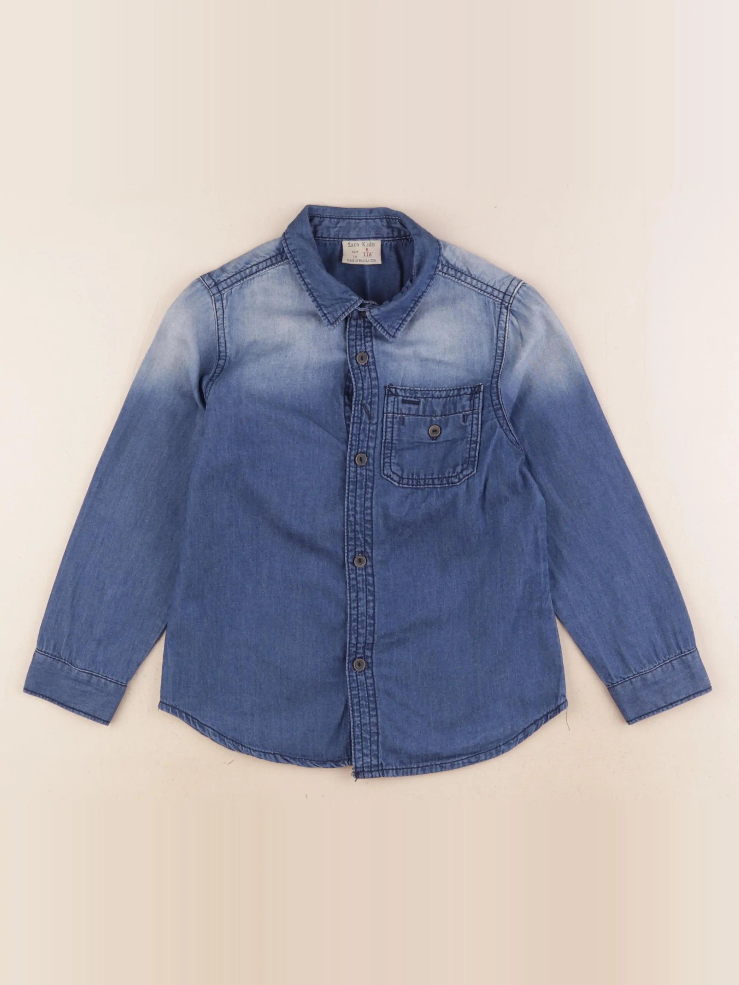 Zara - chemise bleu - 6 ans