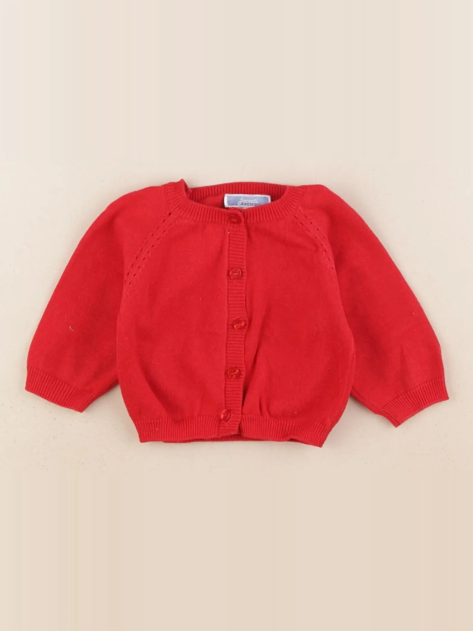 Jacadi - gilet rouge - 6 mois