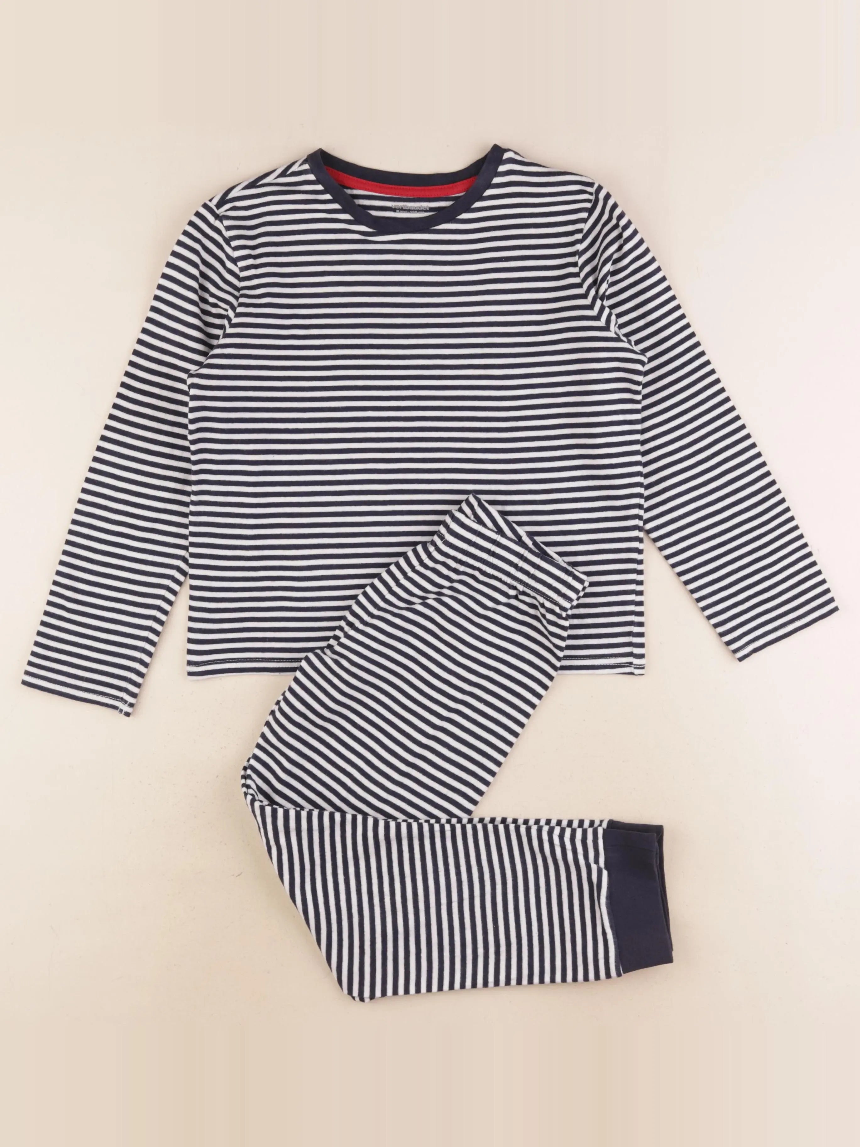 Vertbaudet - pyjama coton bleu - 8 ans