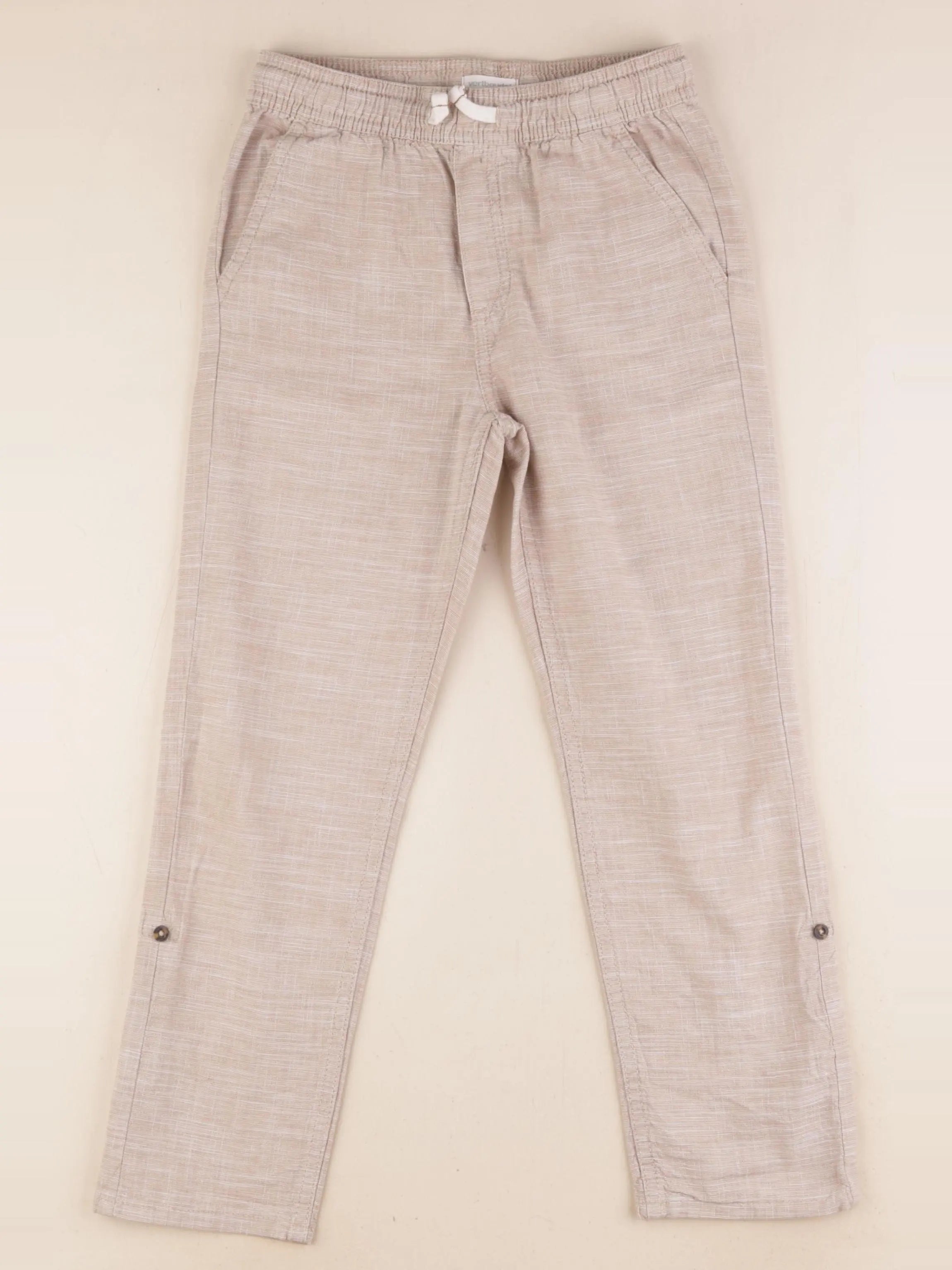 Vertbaudet - pantalon beige - 8 ans