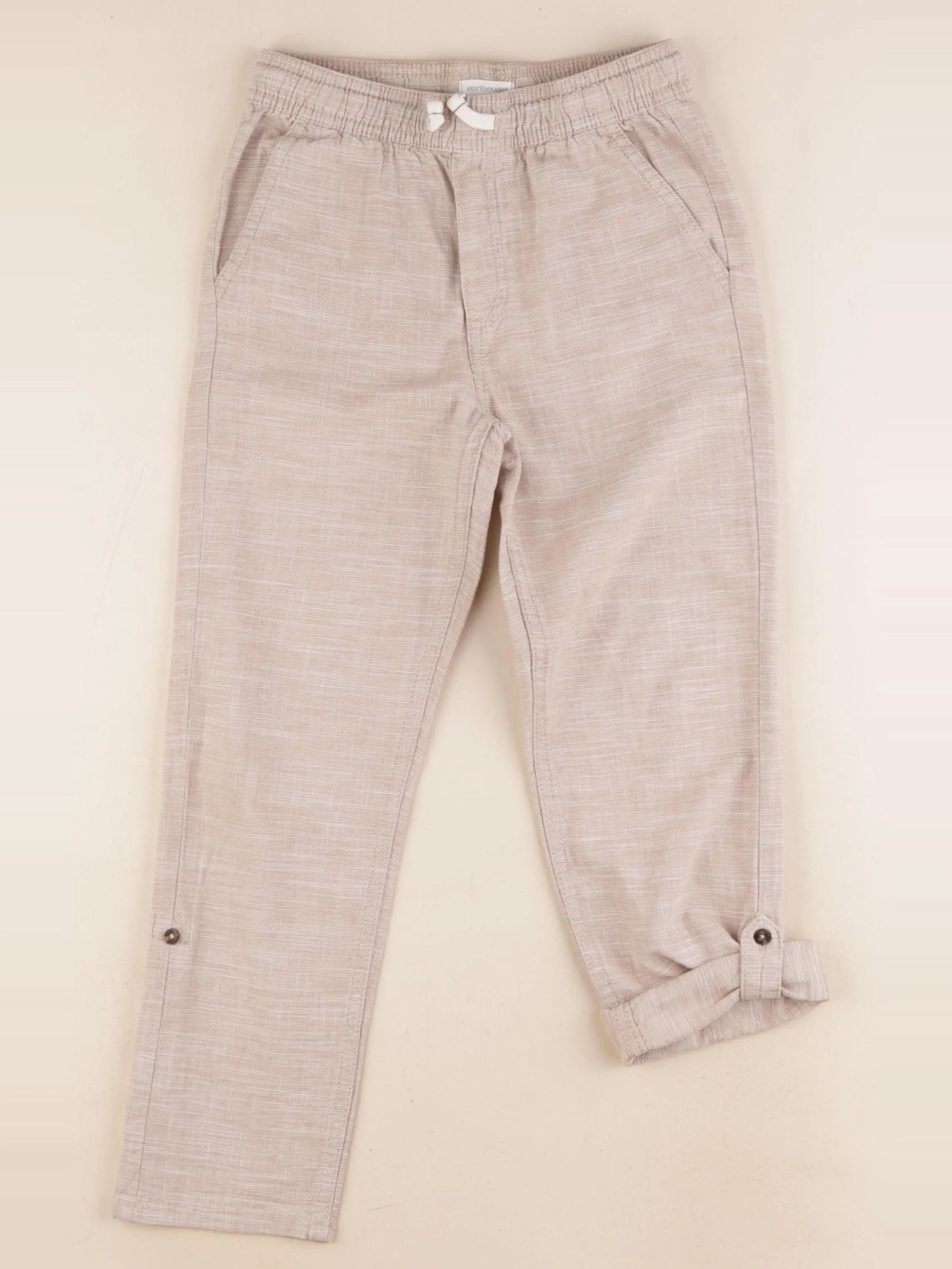 Vertbaudet - pantalon beige - 8 ans