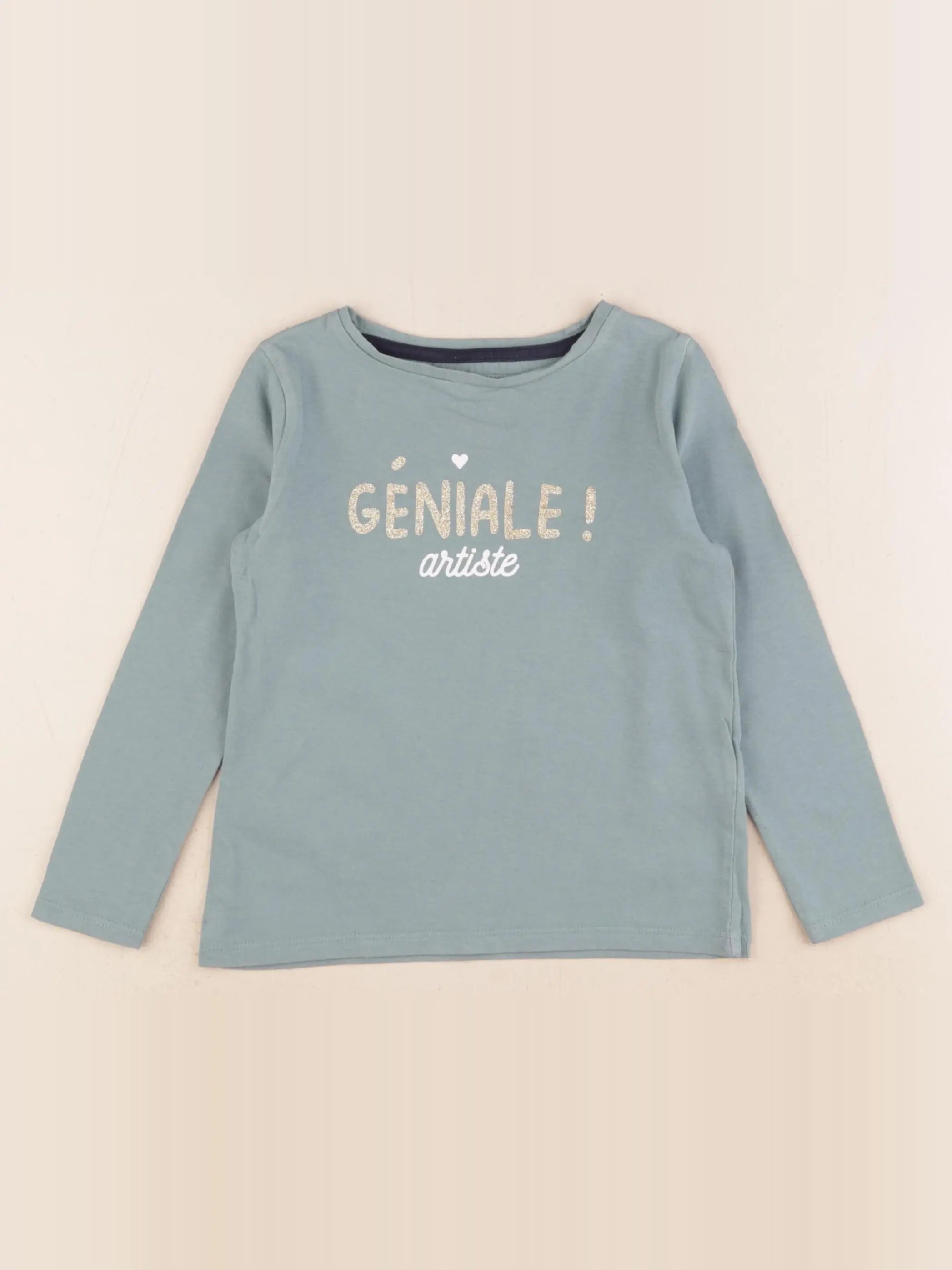 Vertbaudet - tee-shirt vert - 4 ans