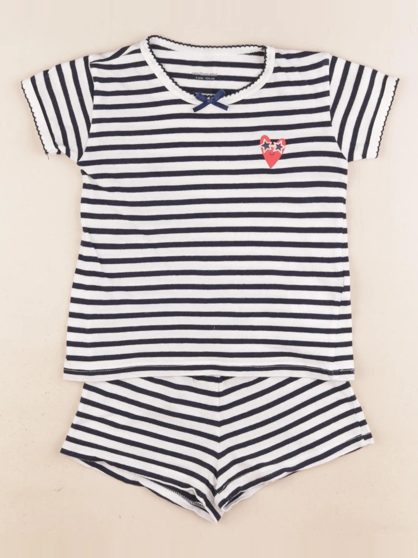 Vertbaudet - pyjama coton bleu - 4 ans