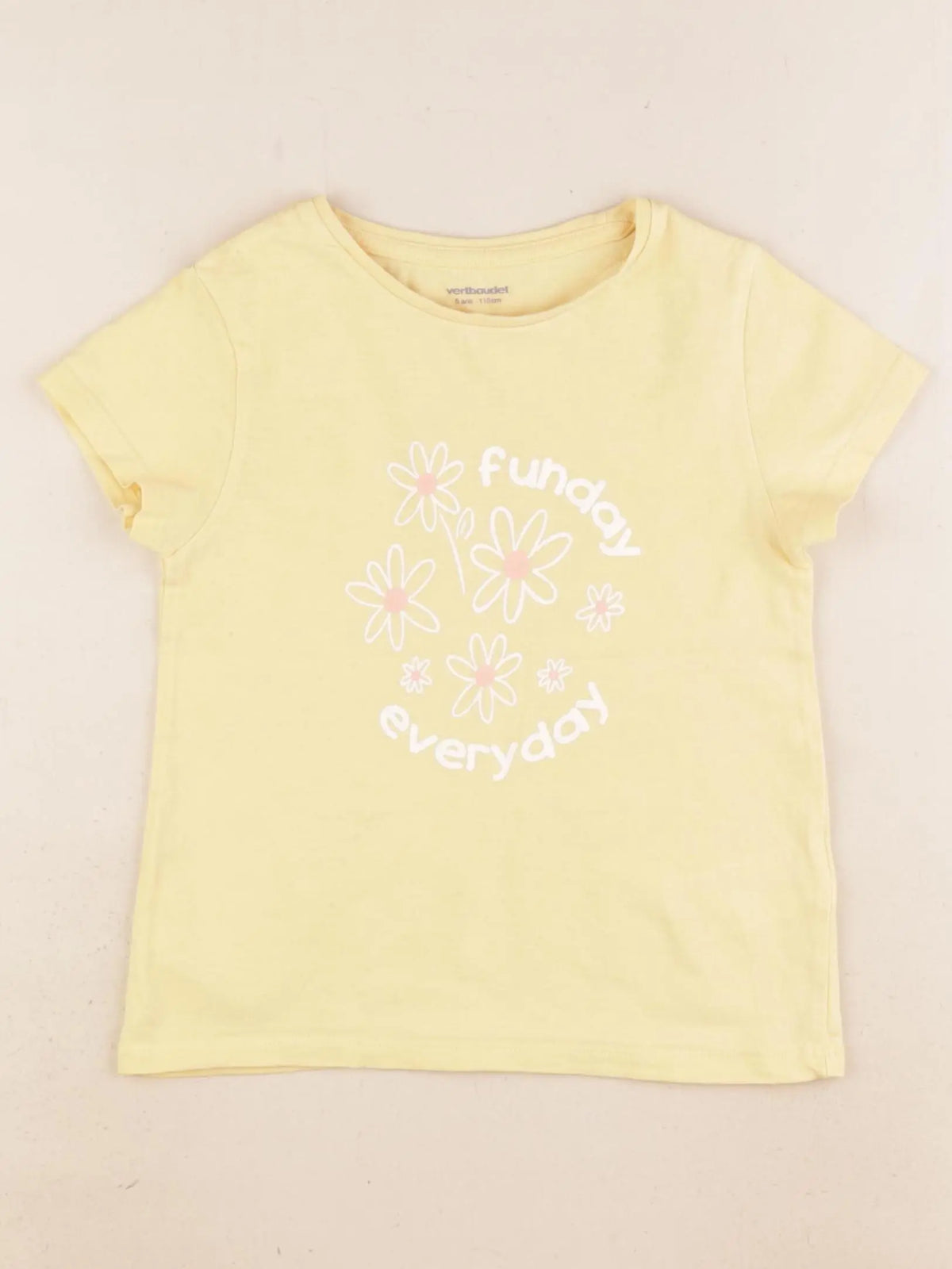 Vertbaudet - tee-shirt jaune - 5 ans