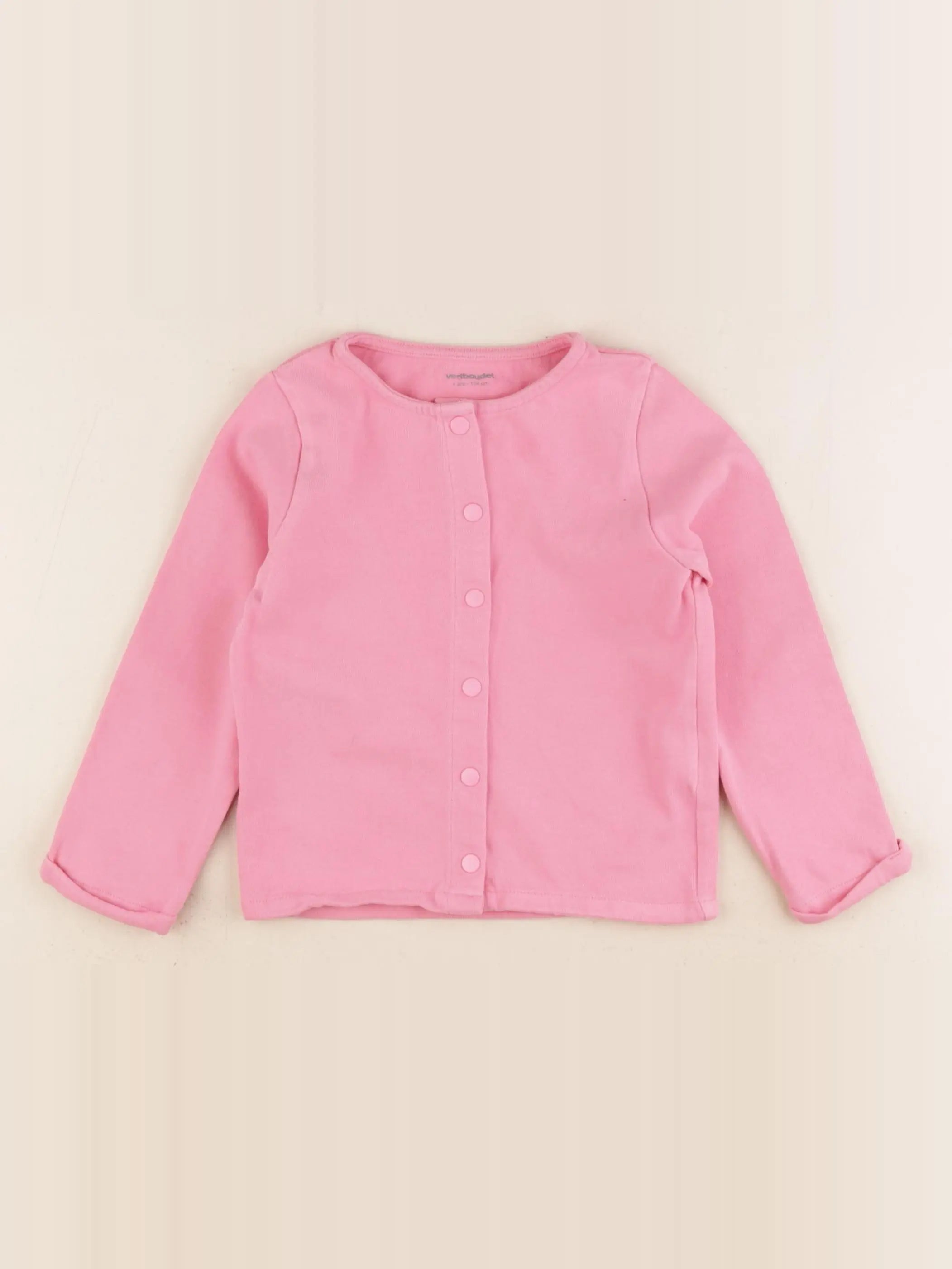 Vertbaudet - sweat rose - 4 ans