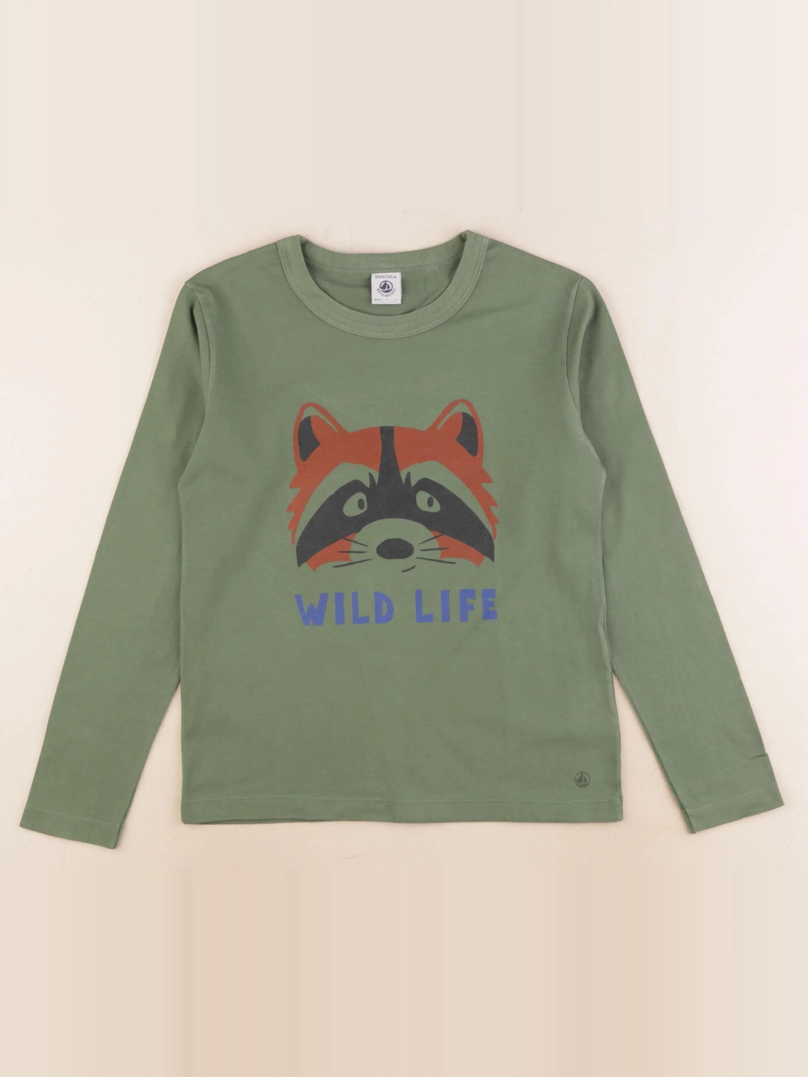 Petit Bateau - tee-shirt vert - 10 ans