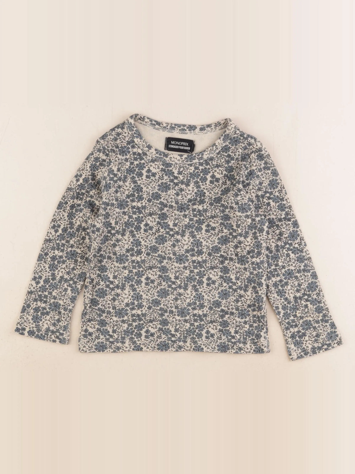 Monoprix - tee-shirt bleu - 4 ans