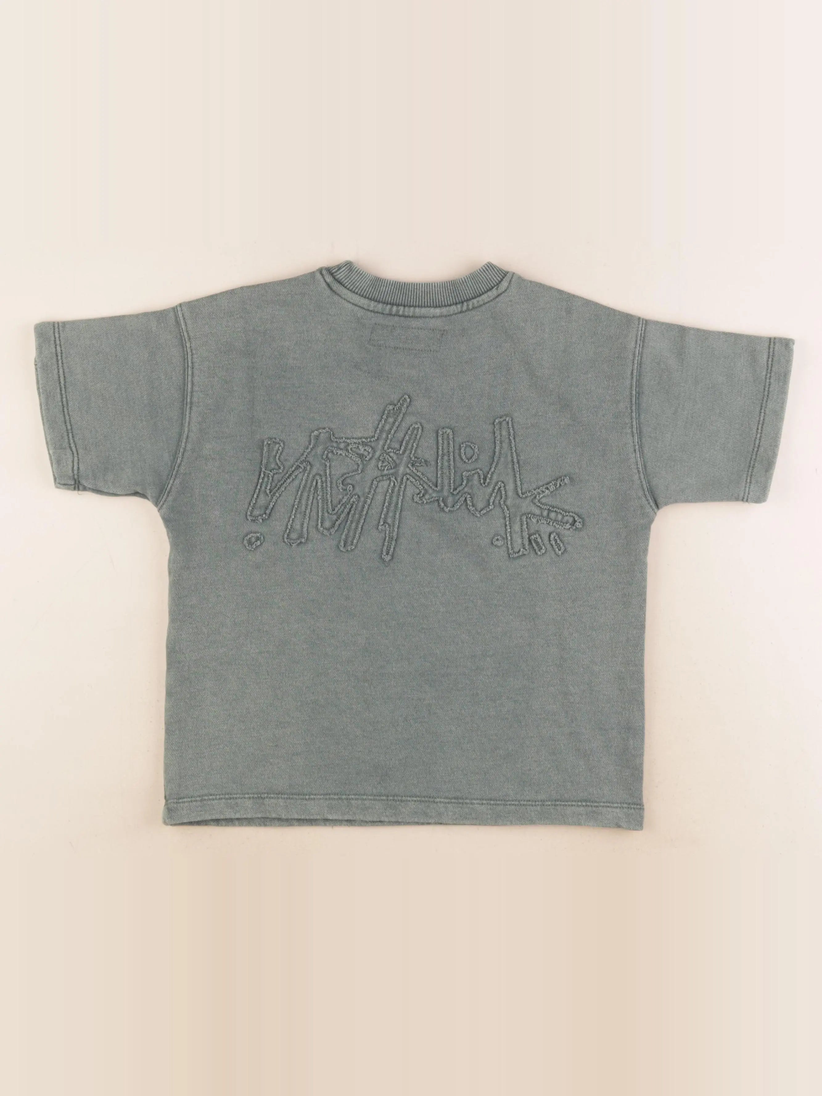 Zara - tee-shirt imprimé au dos vert - 6/7 ans