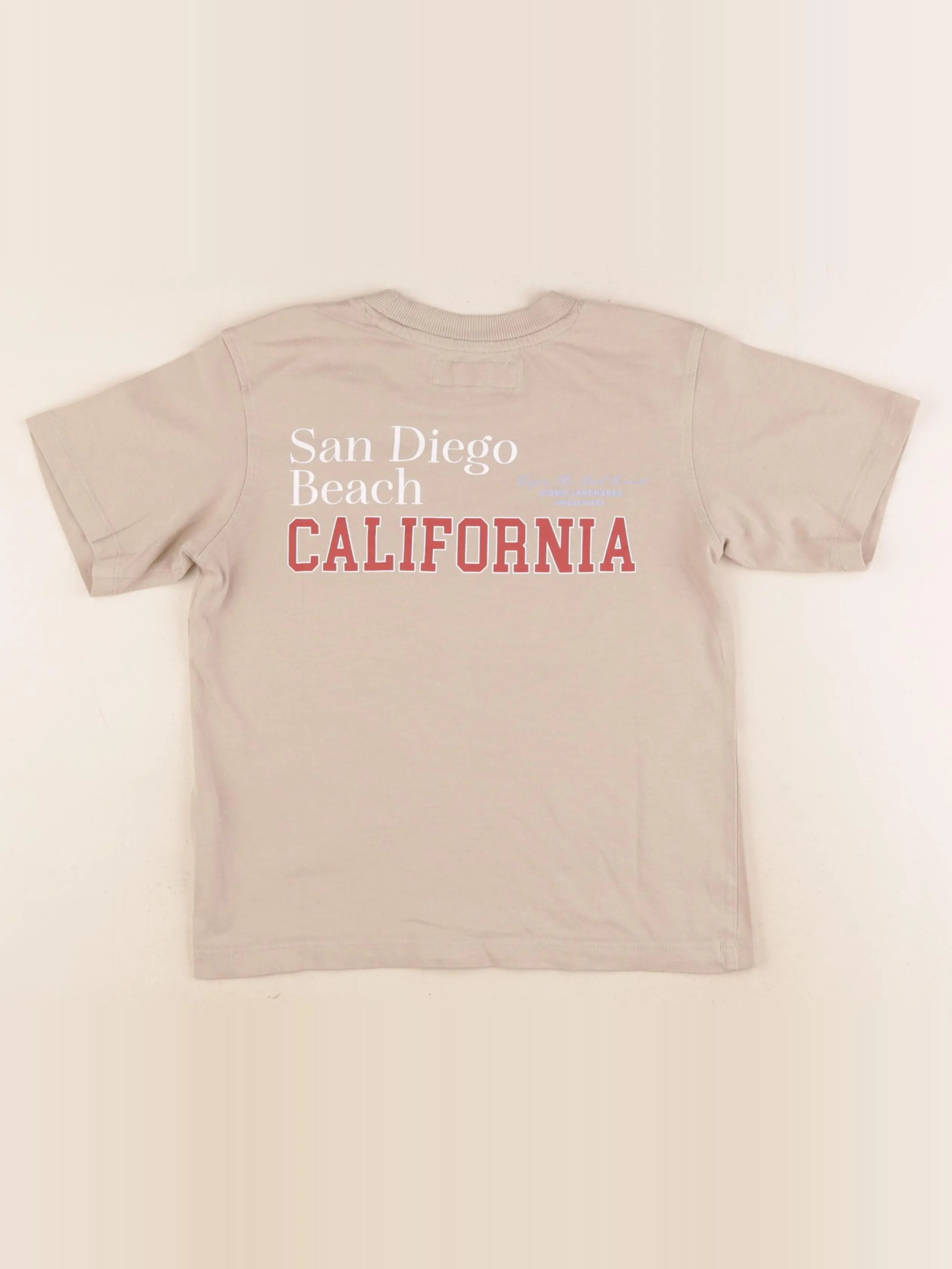 Zara - tee-shirt imprimé au dos marron - 6/7 ans