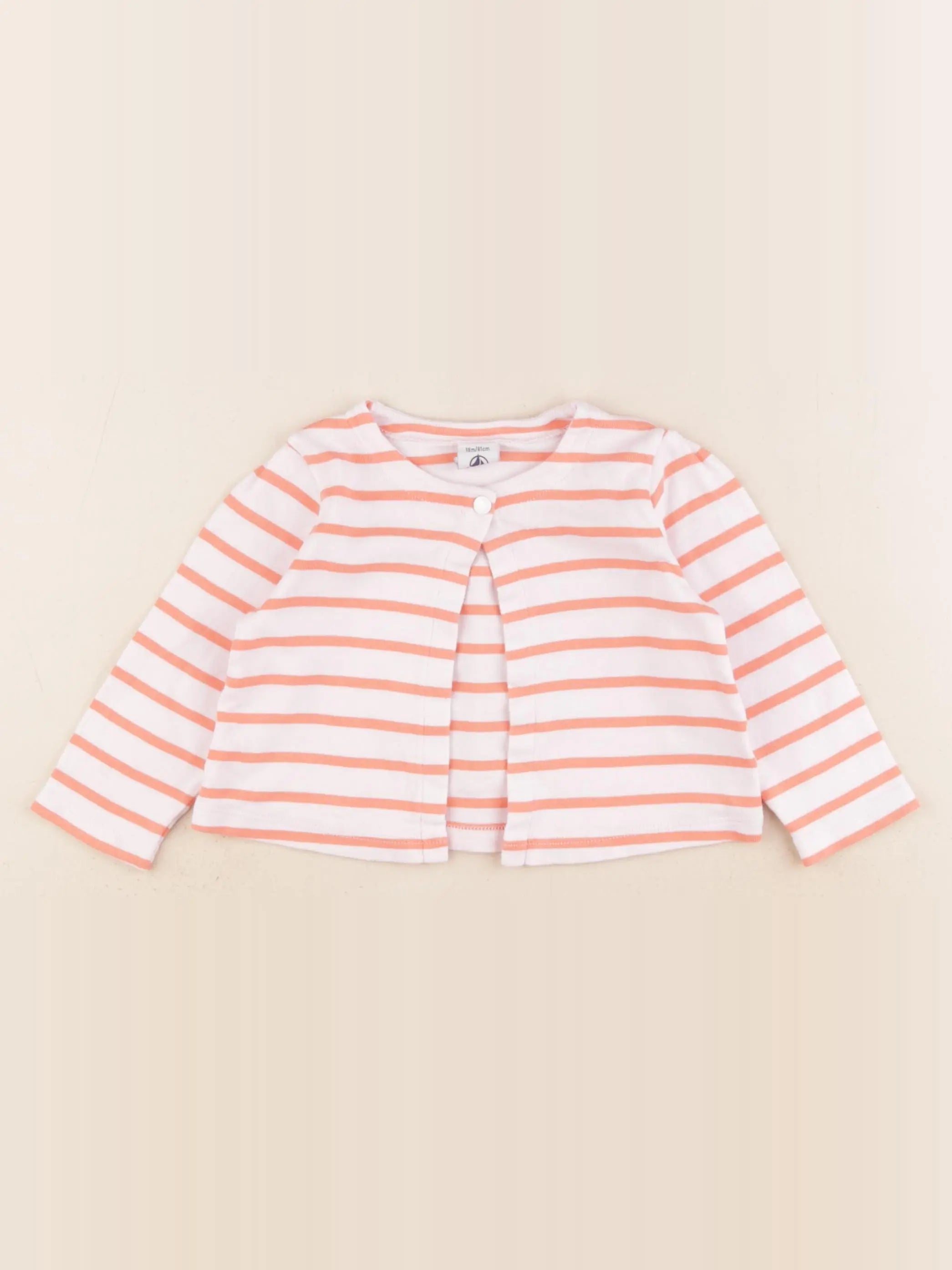 Petit Bateau - gilet rose - 18 mois