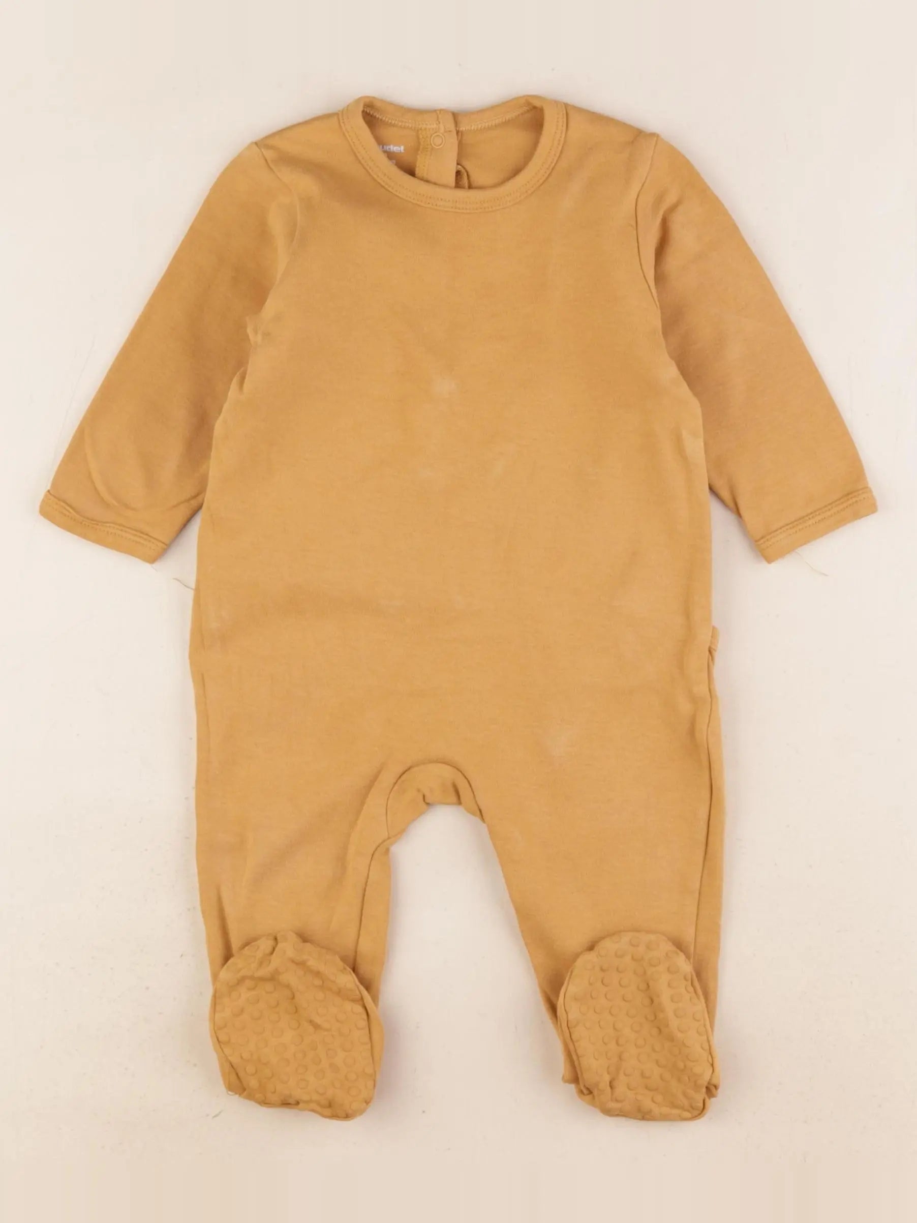 Vertbaudet - pyjama velours marron - 9 mois