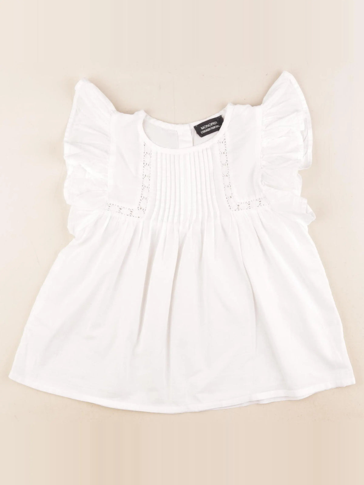 Monoprix - blouse blanc - 8 ans