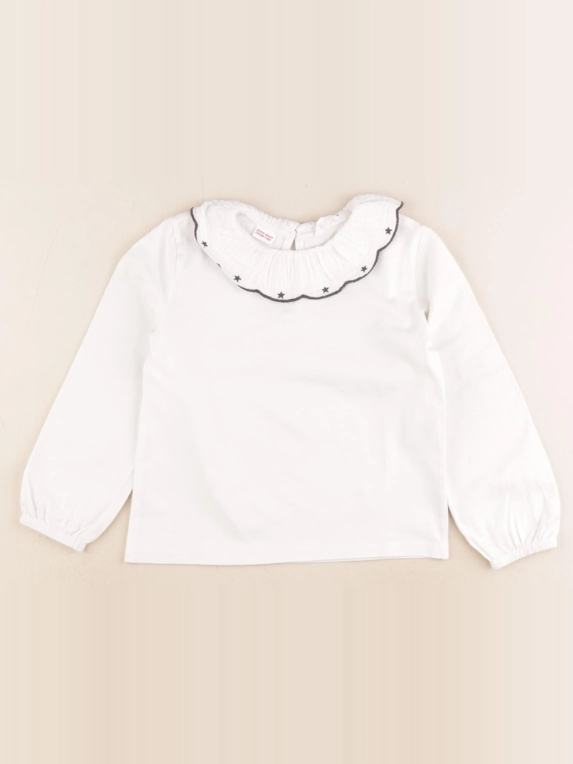 Mango - tee-shirt beige - 3/4 ans