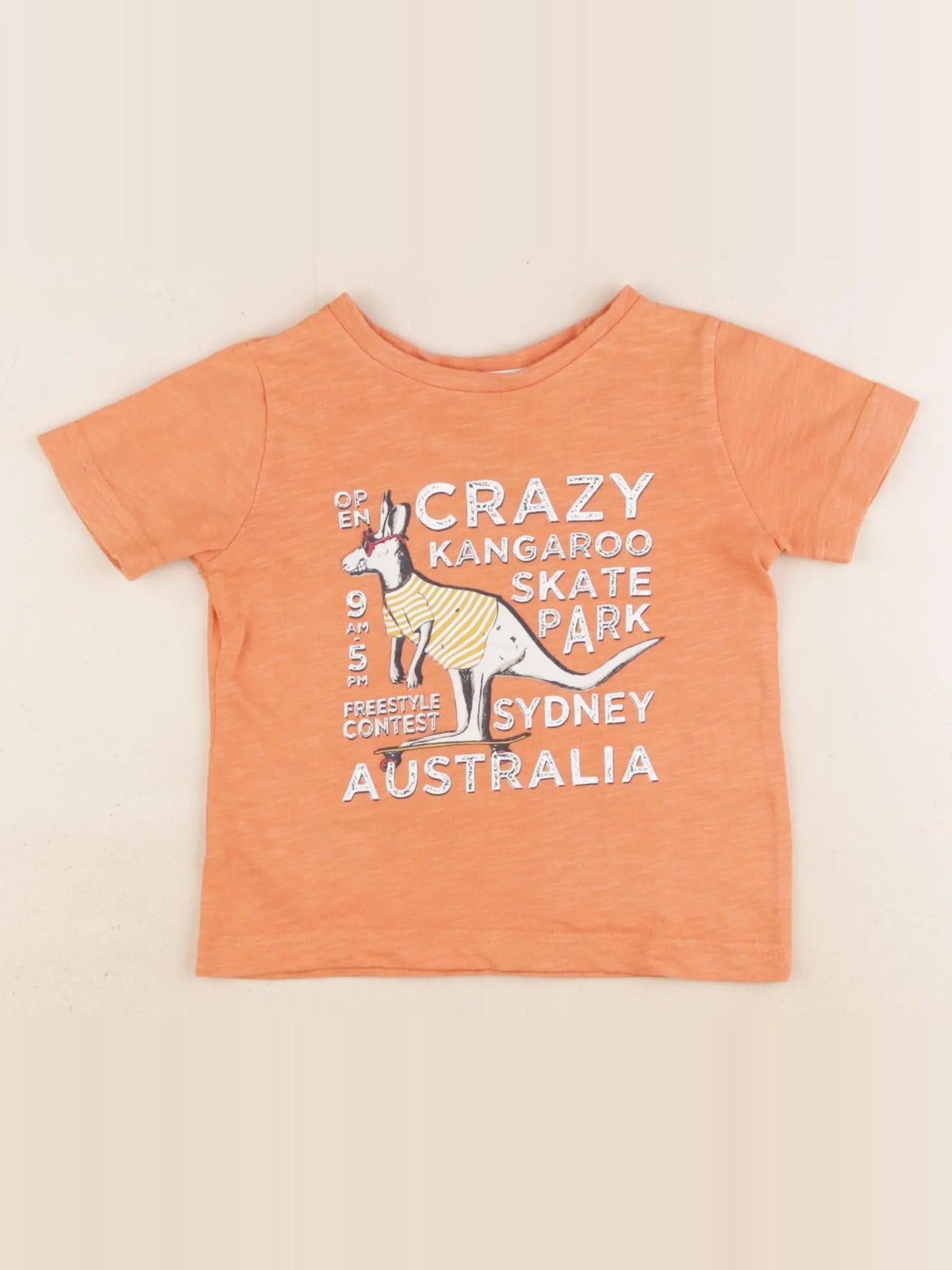 Vertbaudet - tee-shirt orange - 2 ans