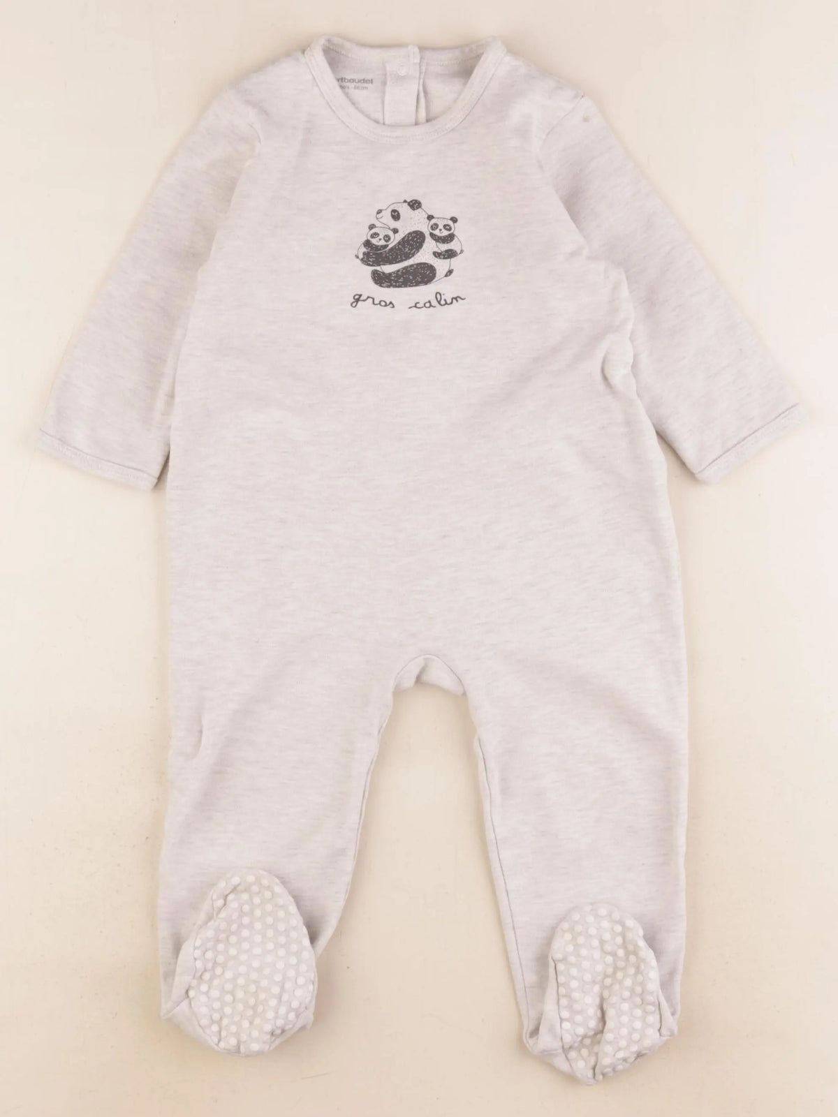 Vertbaudet - pyjama coton gris - 24 mois