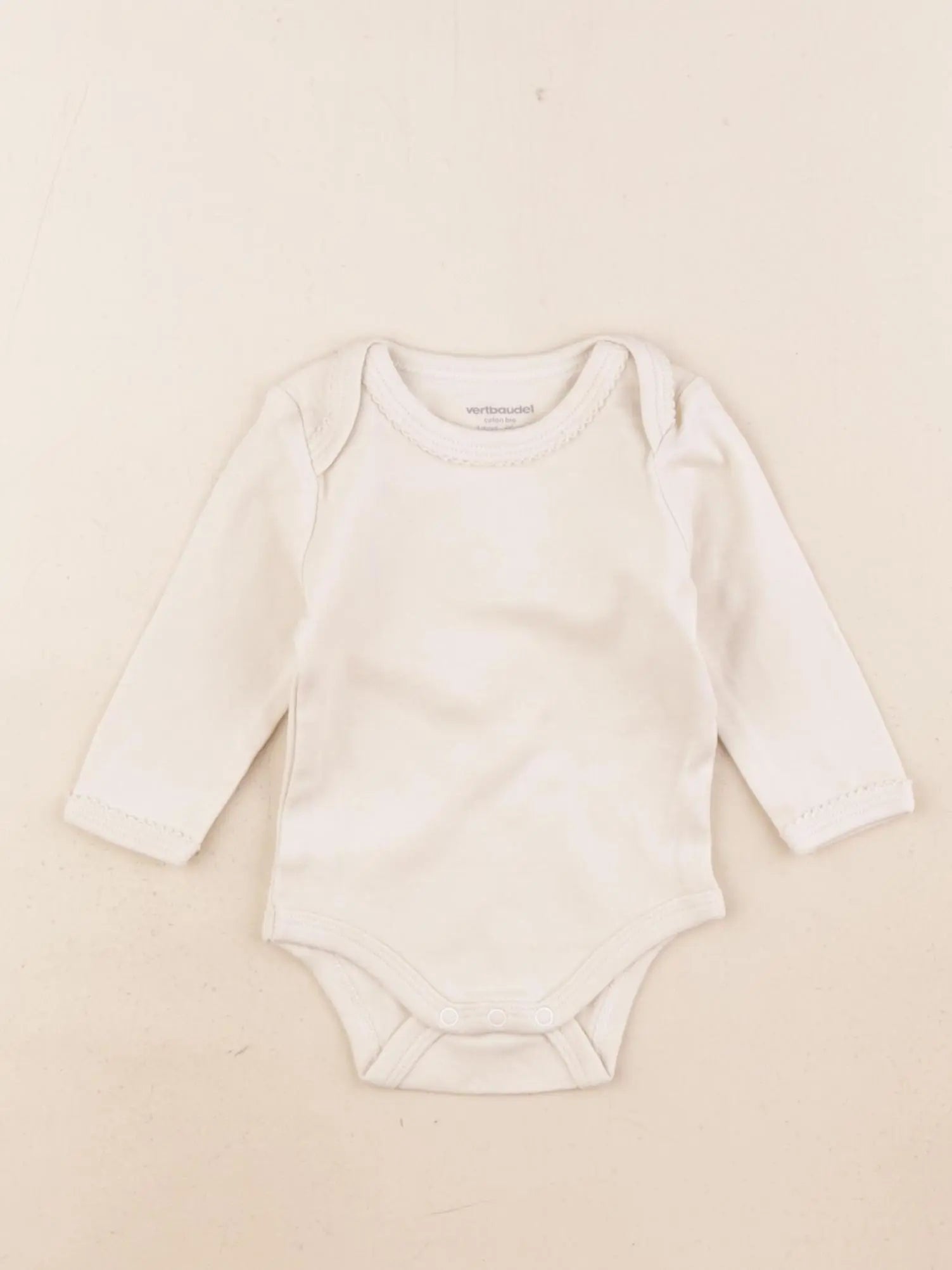 Vertbaudet - body beige - 3 mois