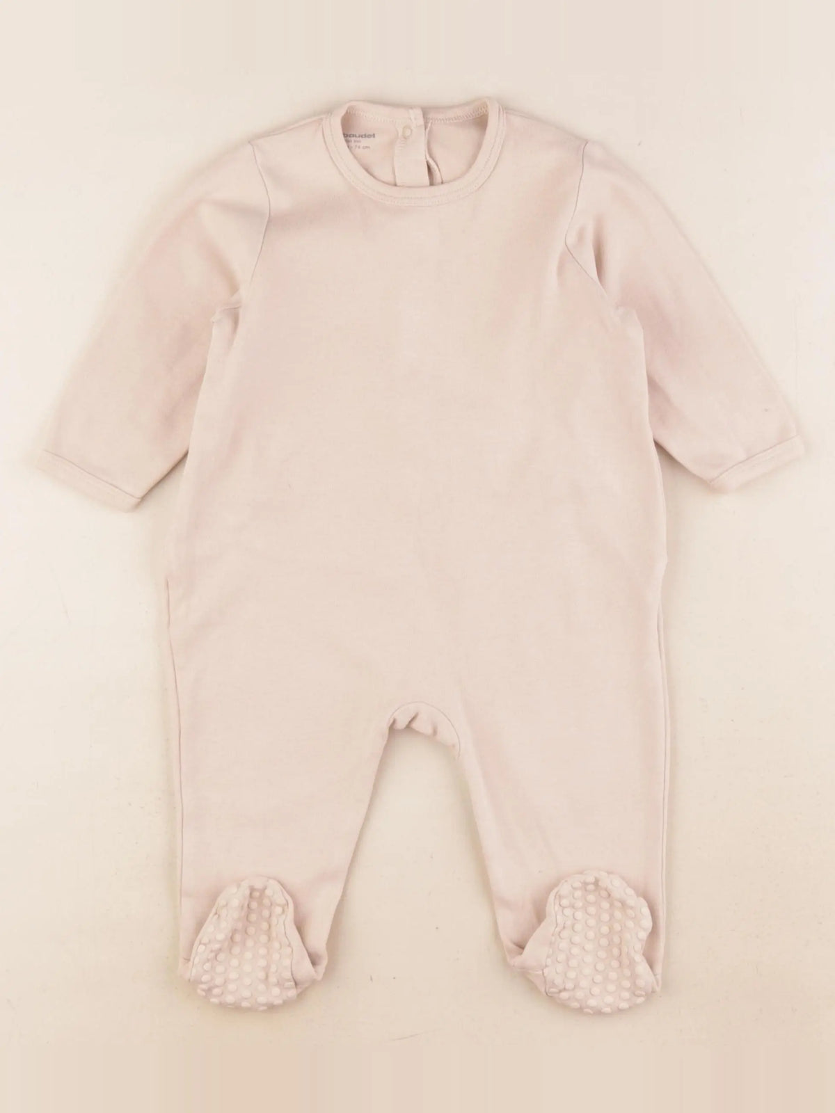 Vertbaudet - pyjama coton beige - 12 mois