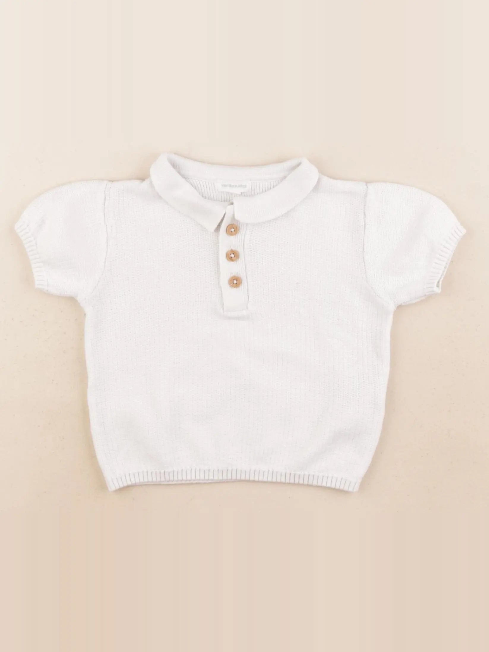 Vertbaudet - pull beige - 9 mois
