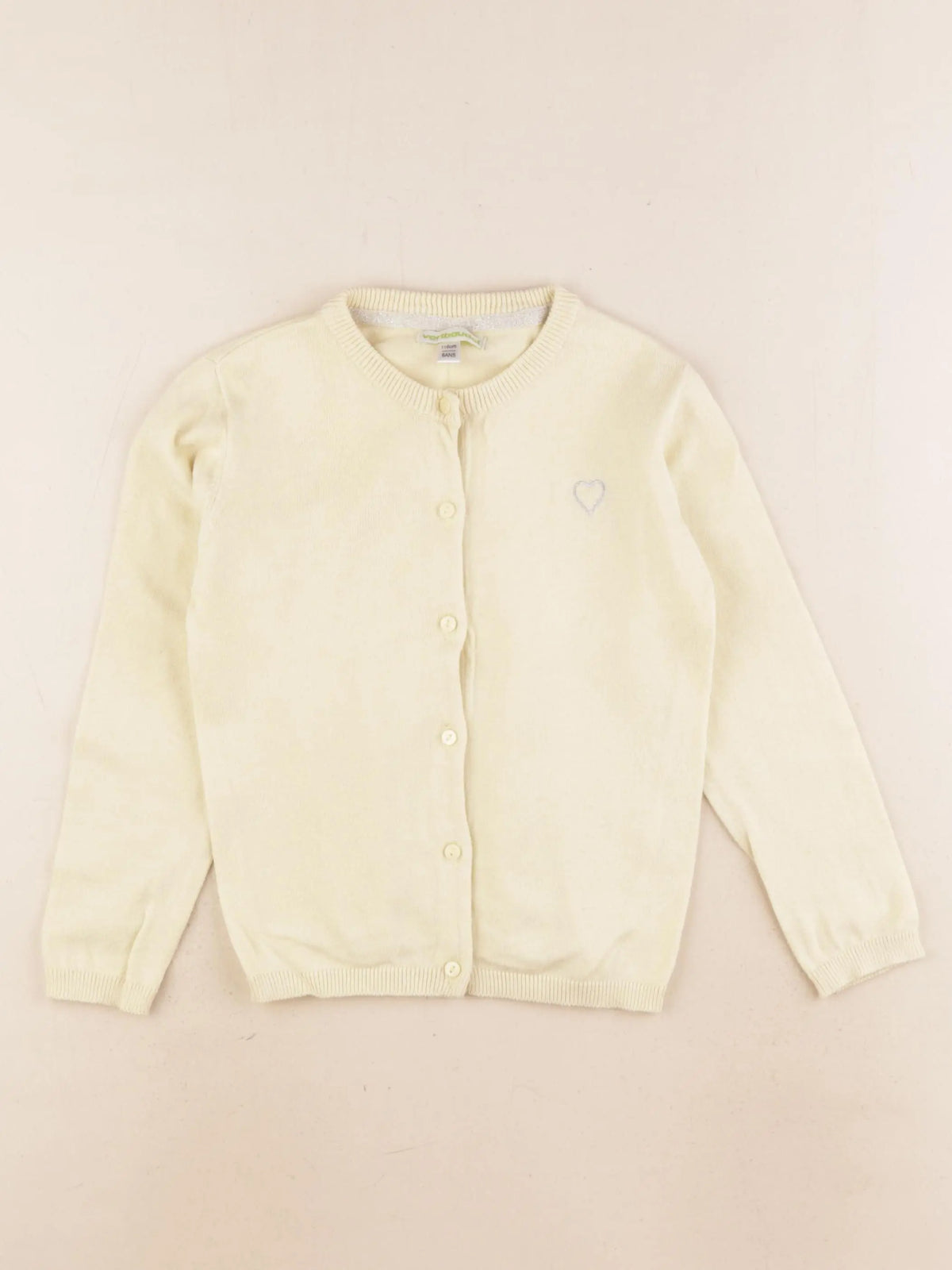 Vertbaudet - gilet jaune - 6 ans