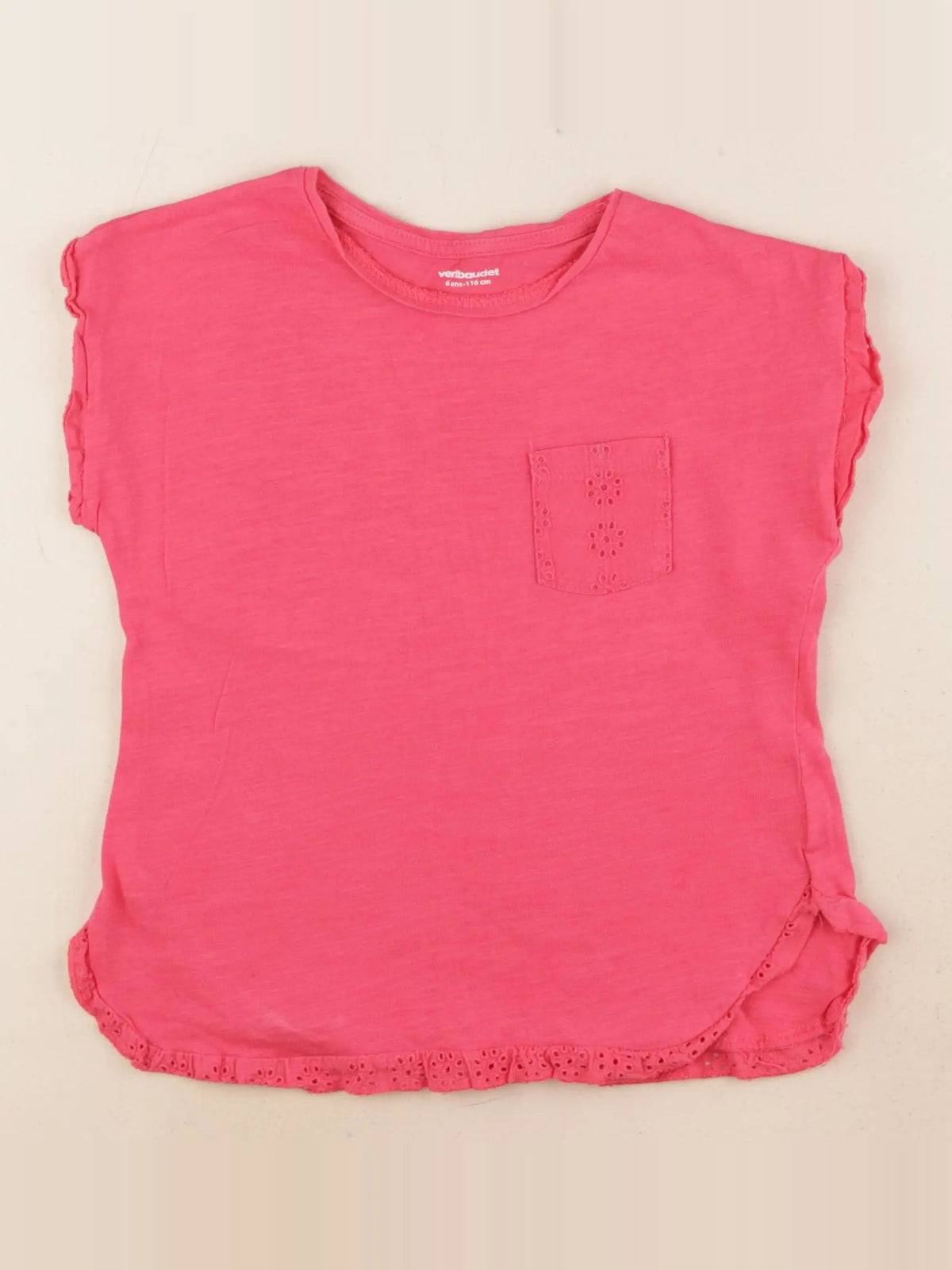 Vertbaudet - tee-shirt rose - 6 ans
