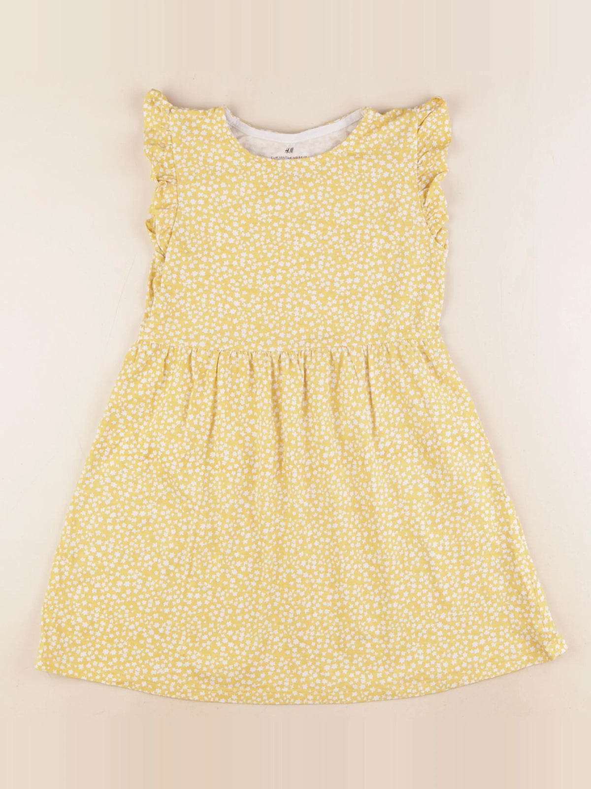 H&M - robe jaune - 7/8 ans