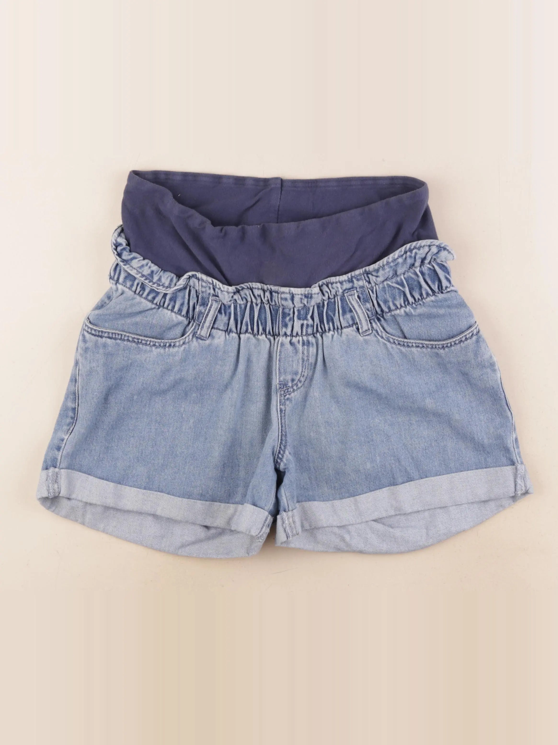 H&M - short grossesse bleu - s