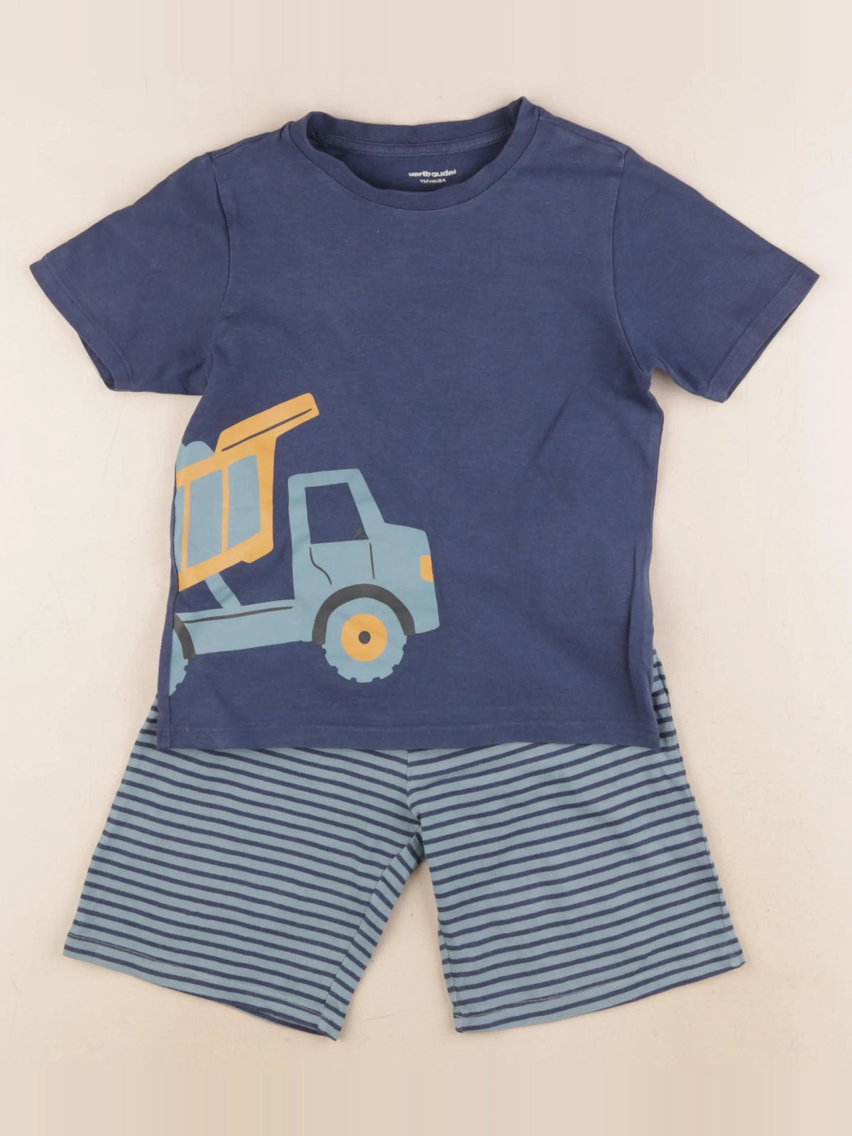 Vertbaudet - pyjama coton bleu - 6 ans