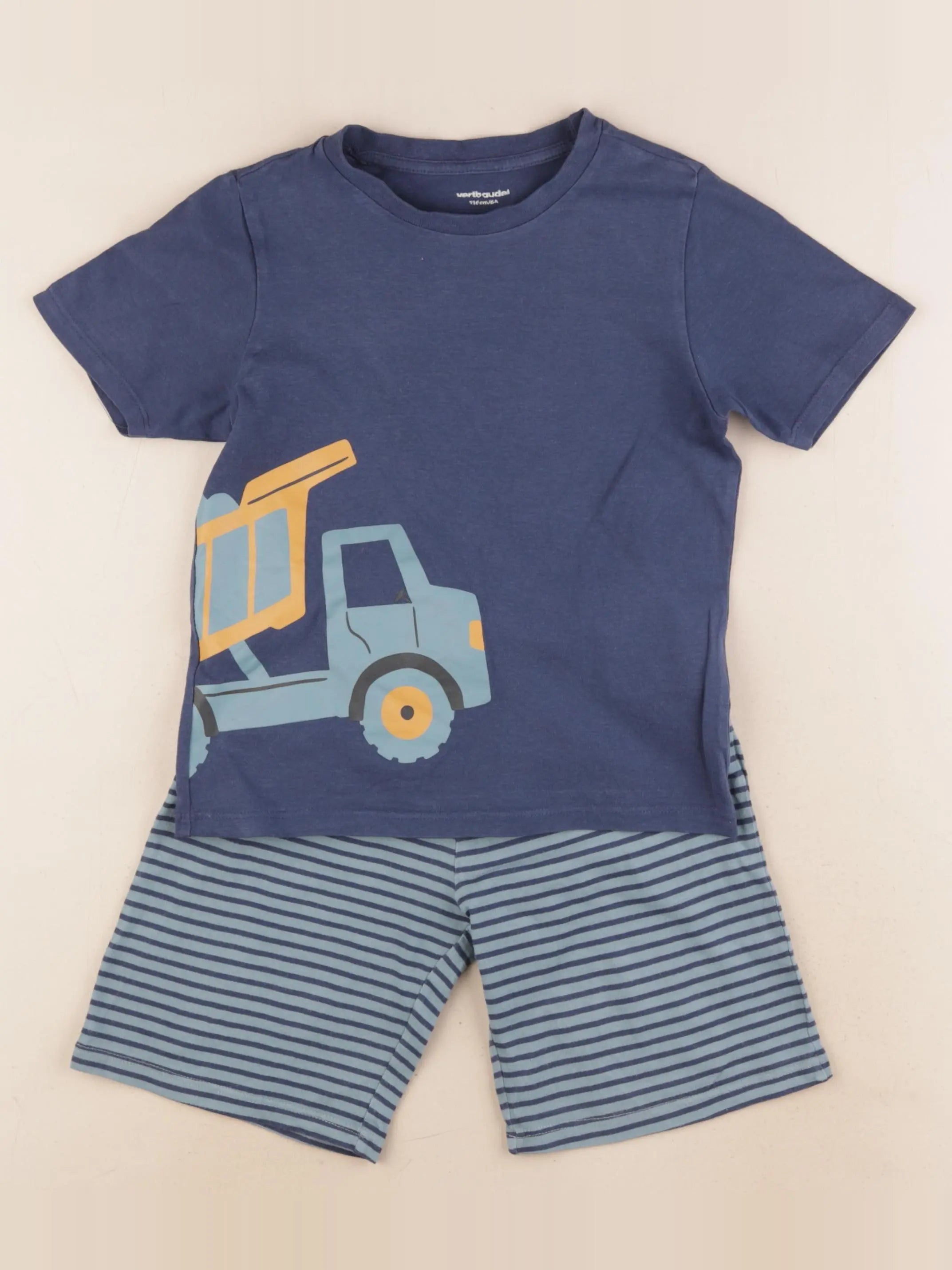 Vertbaudet - pyjama coton bleu - 6 ans