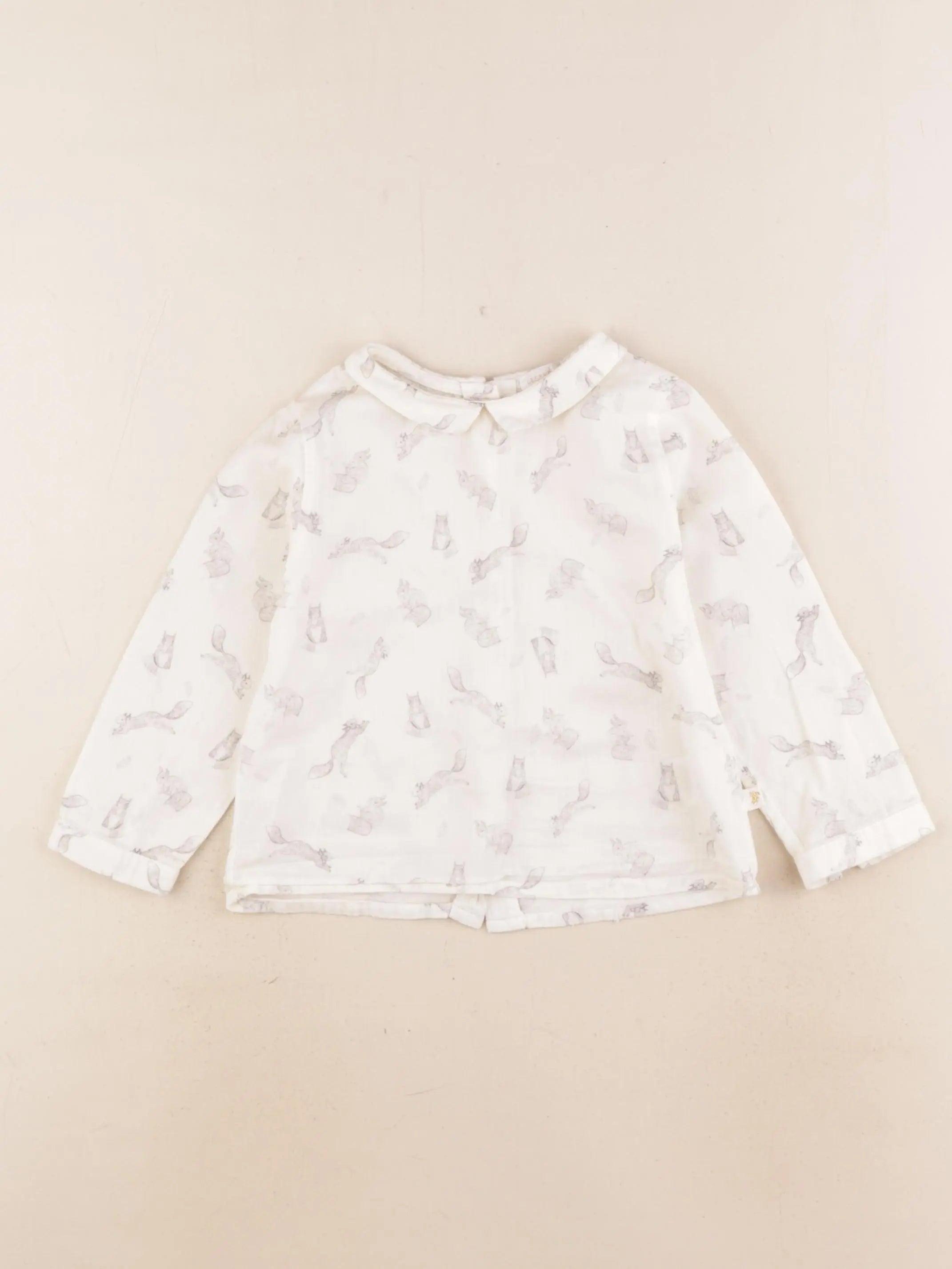Les Enfantines - chemise beige - 24 mois