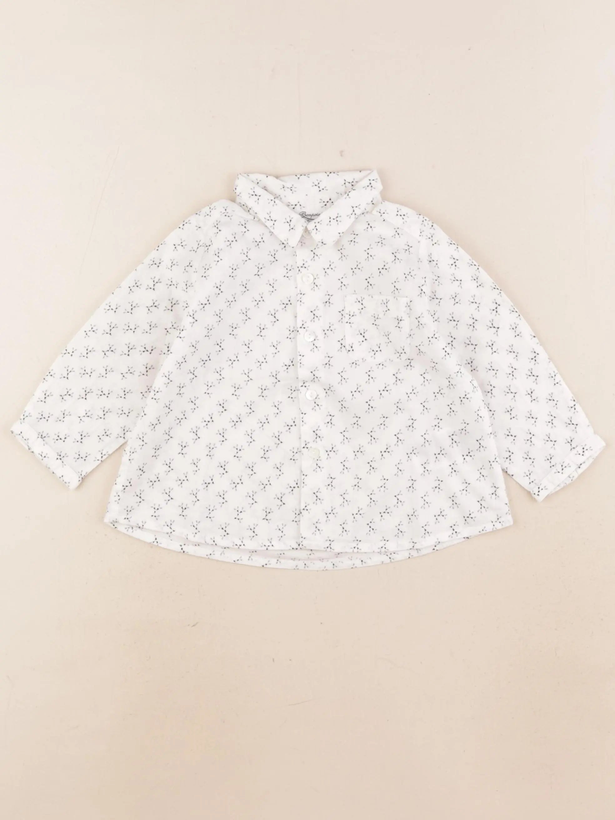 Bonpoint - chemise blanc - 6 mois
