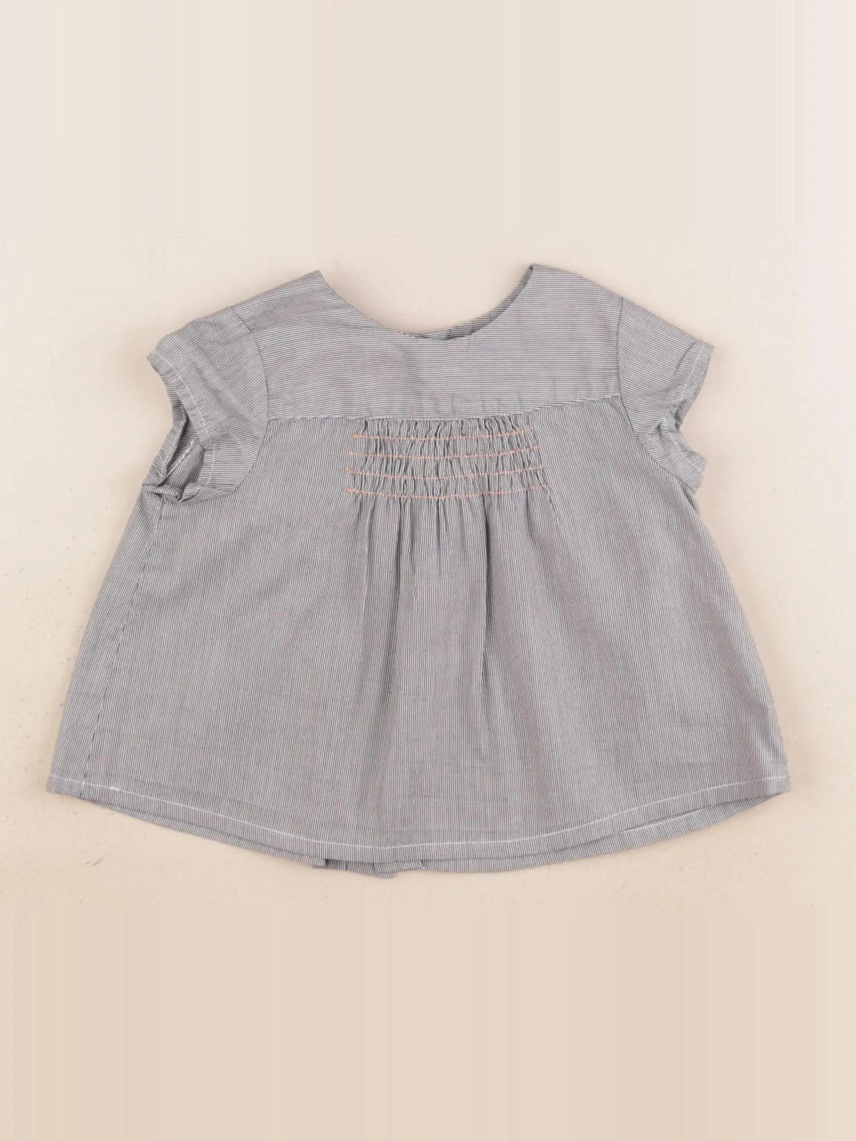 Bonton - blouse gris - 12 mois